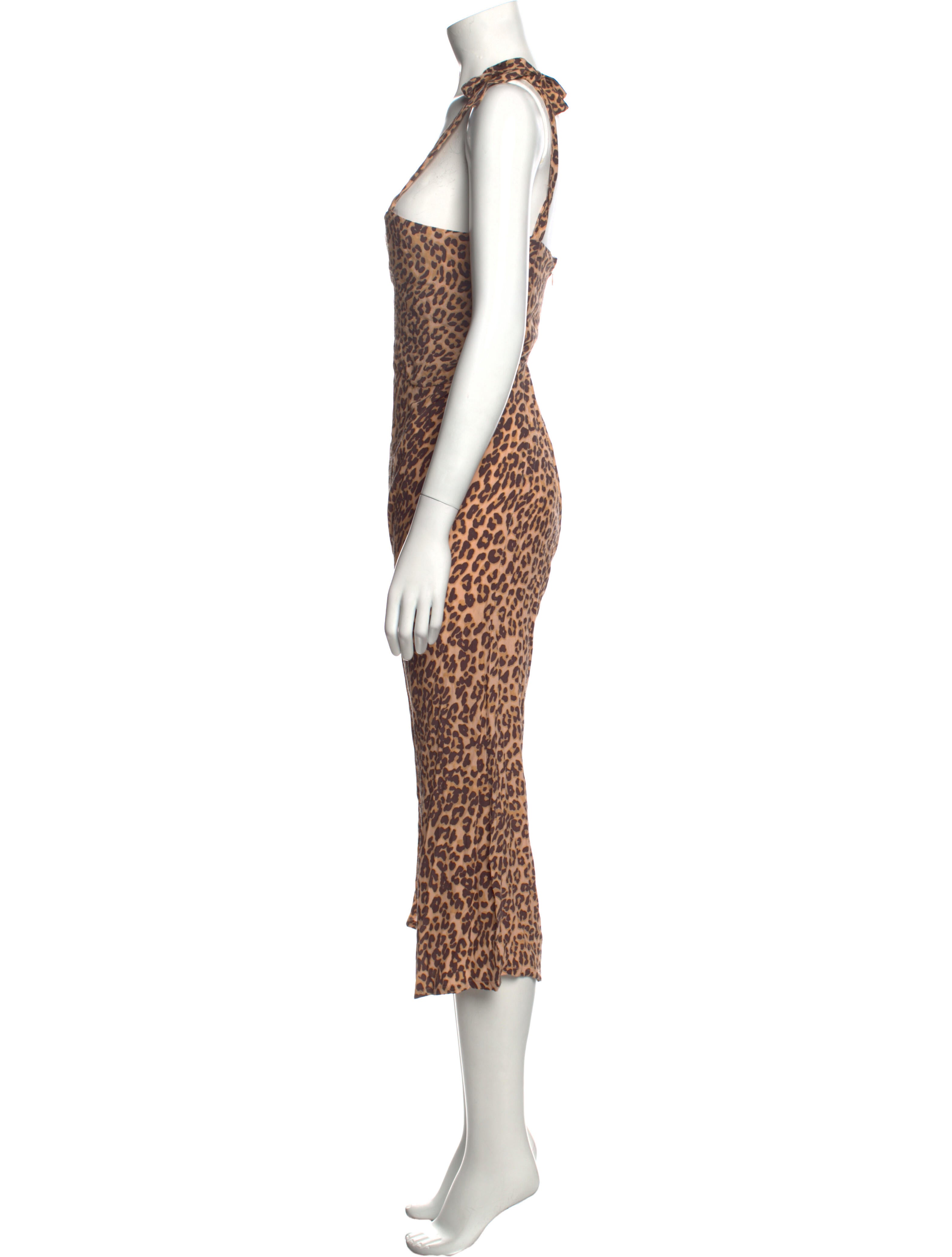Faithfull The Brand Animal Print Square Neckline Jumpsuit
