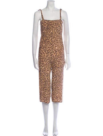 Faithfull The Brand Jumpsuits and Rompers Animal Print Square Neckline Jumpsuit Us2, UK6 | XS