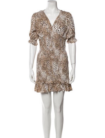 Faithfull The Brand Dresses Animal Print Mini Dress Us4, UK8 | S