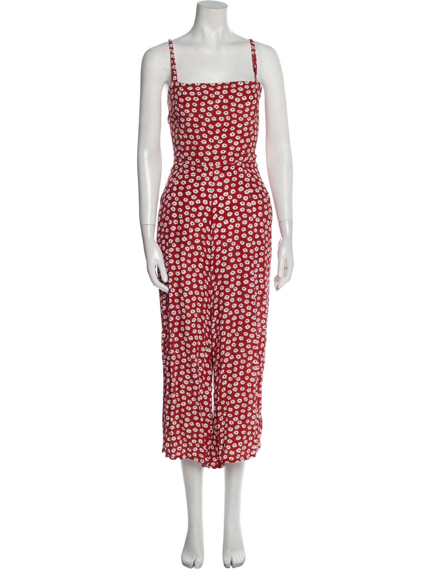 Faithfull The Brand Floral Print Square Neckline Jumpsuit