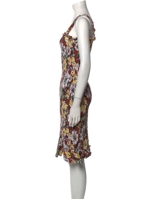Faithfull The Brand Floral Print Knee-Length Dress