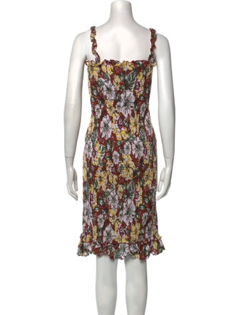 Faithfull The Brand Floral Print Knee-Length Dress