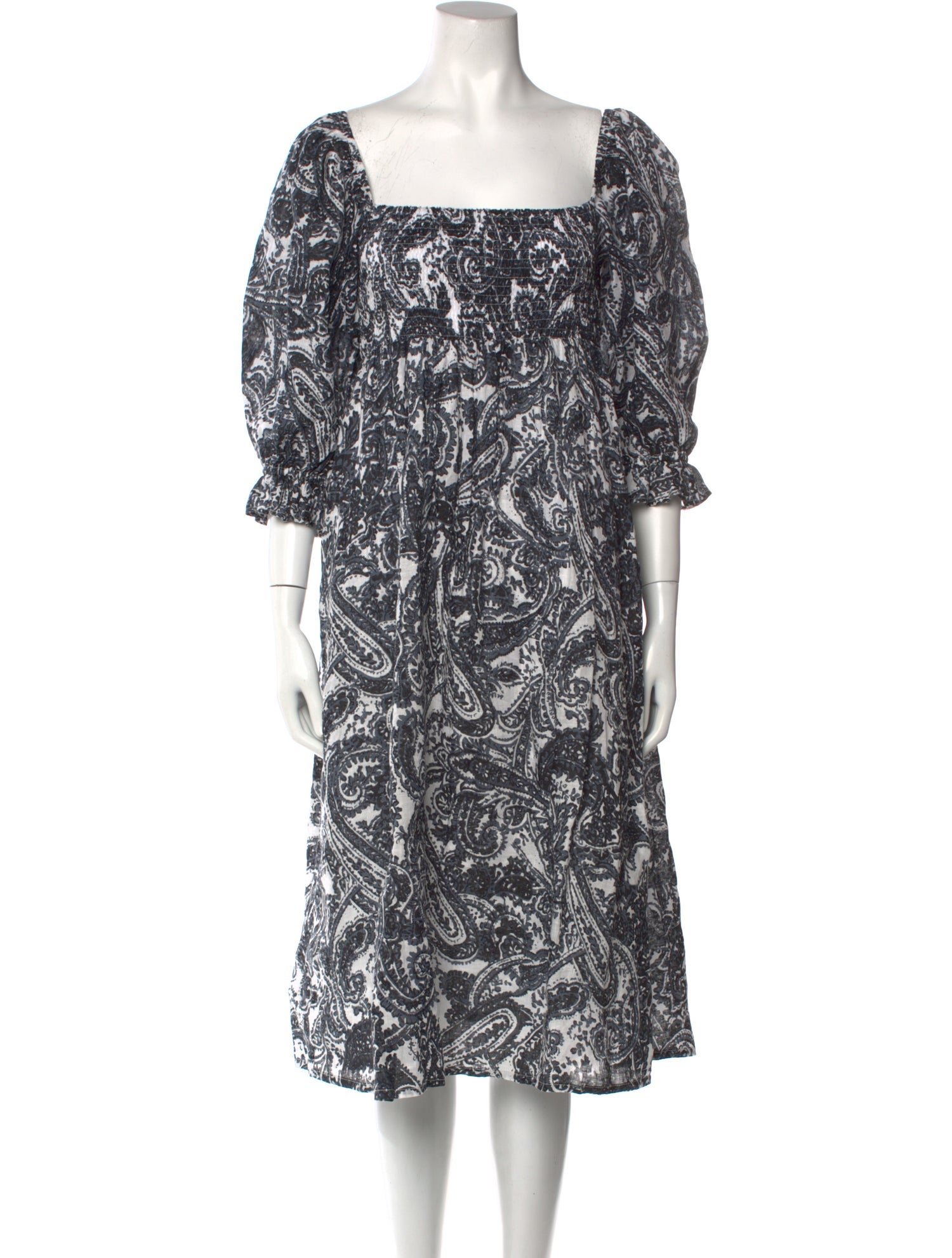 Faithfull The Brand Paisley Print Midi Length Dress