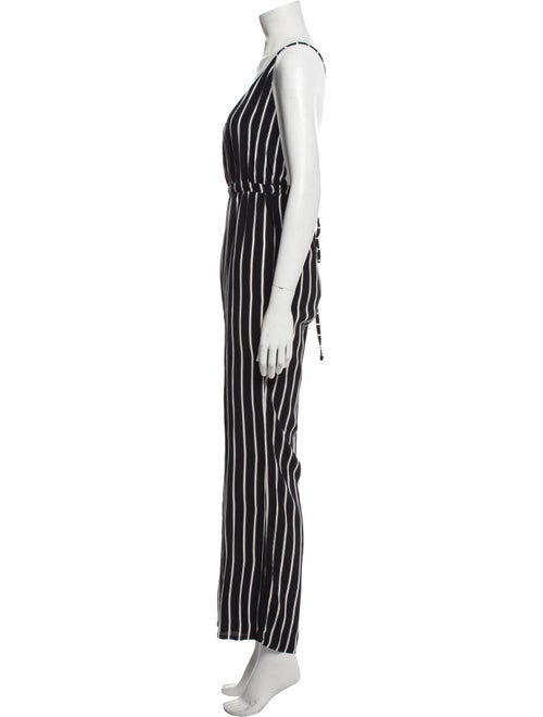 Faithfull The Brand Striped Plunge Neckline Jumpsuit