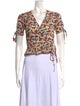 Faithfull The Brand Floral Print V-Neck Crop Top