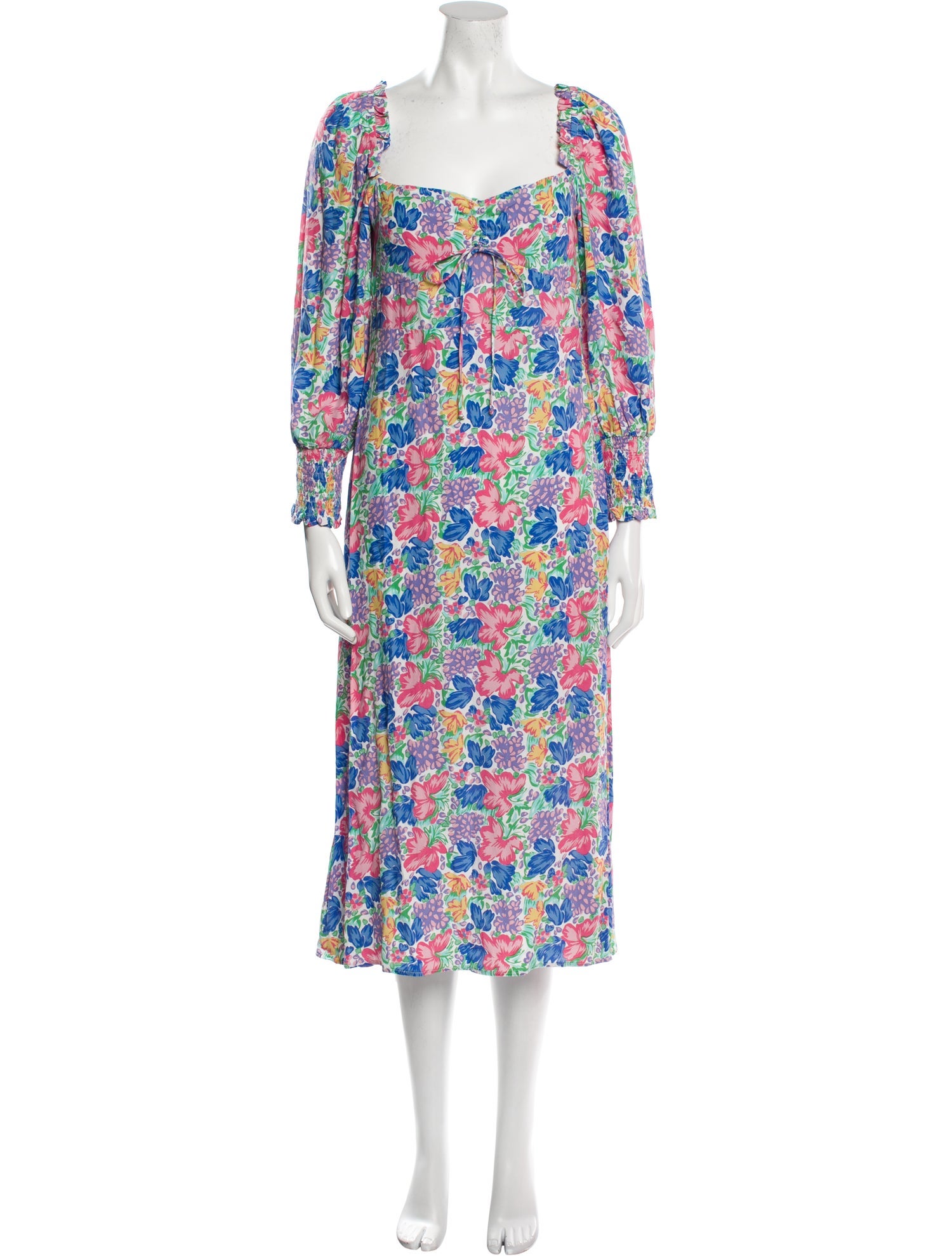 Faithfull The Brand Floral Print Midi Length Dress