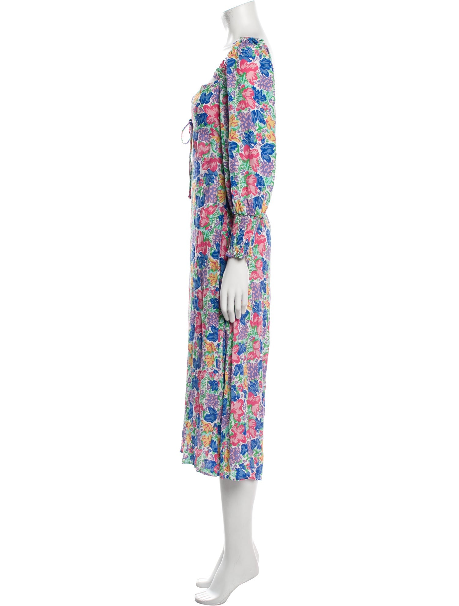 Faithfull The Brand Floral Print Midi Length Dress