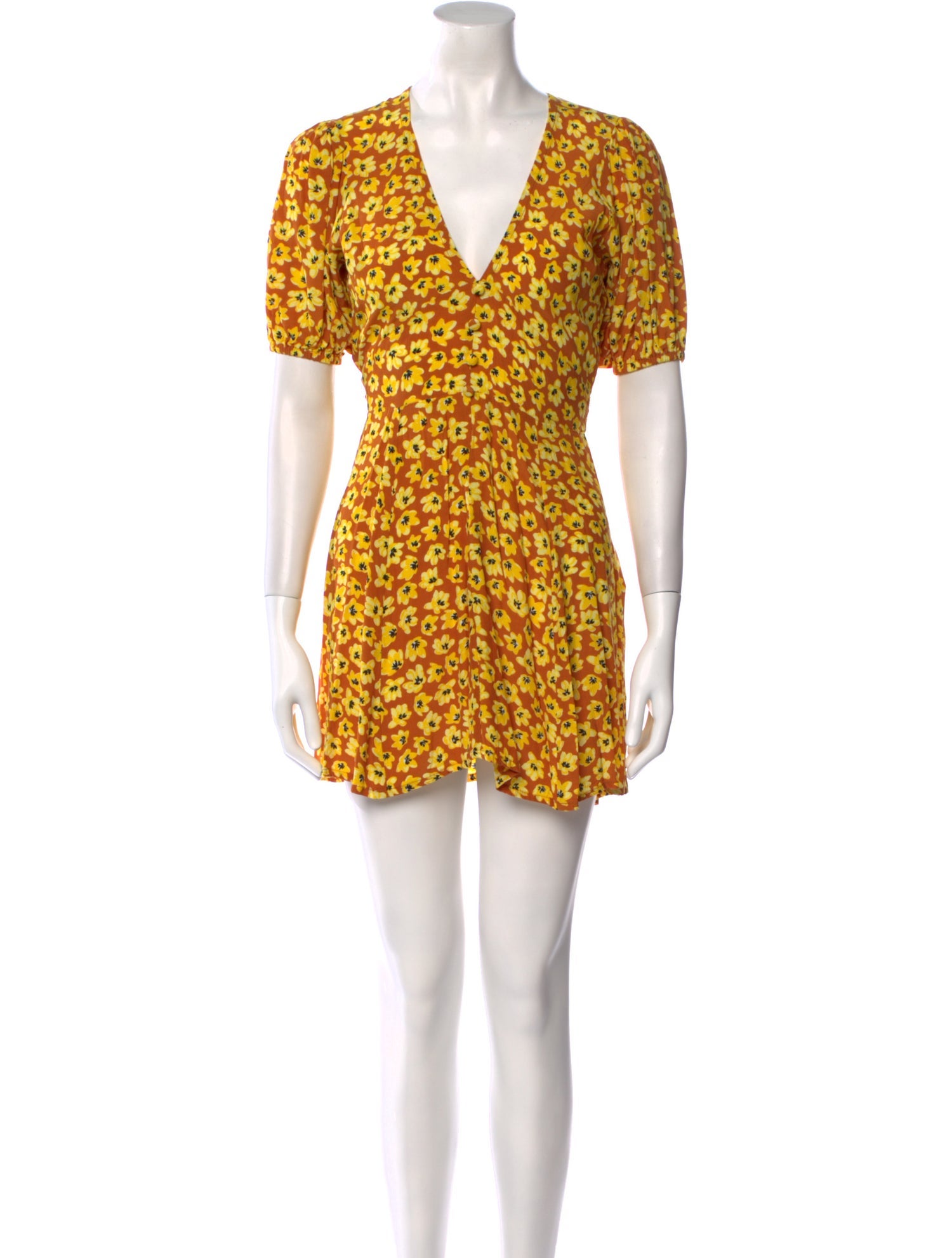 Faithfull The Brand Floral Print Mini Dress