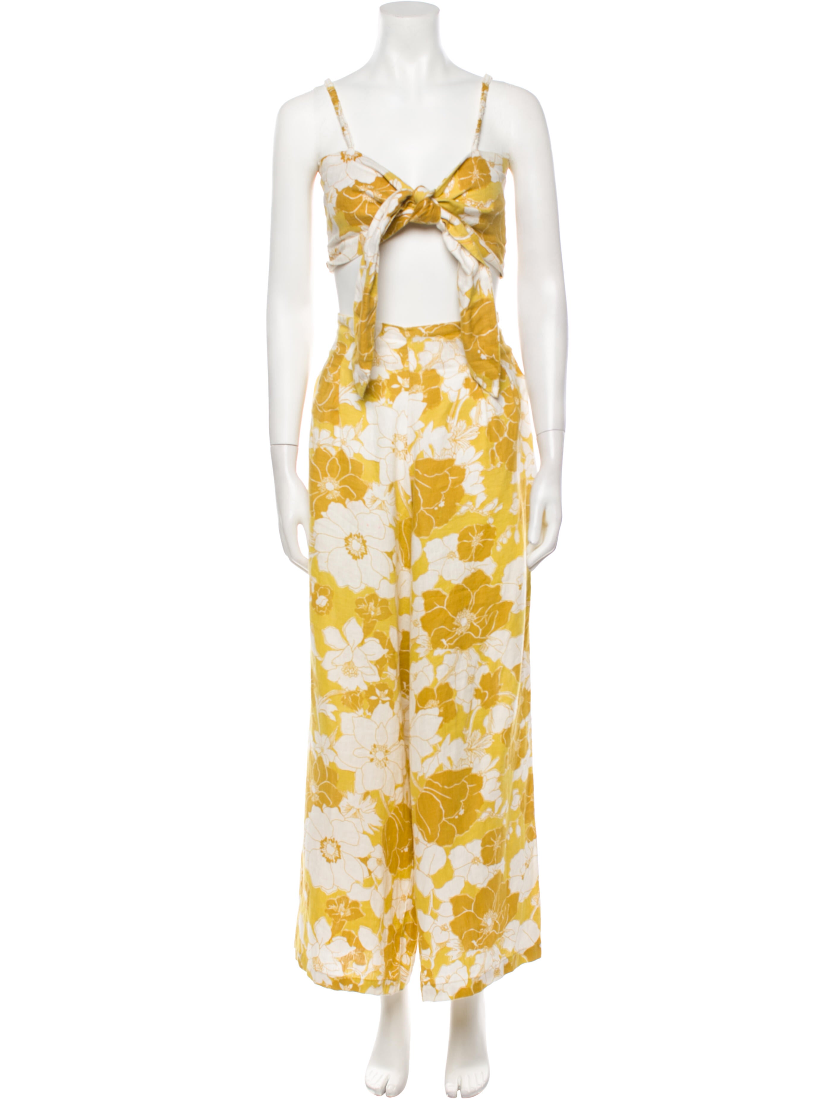 Faithfull The Brand Linen Floral Print Pant Set