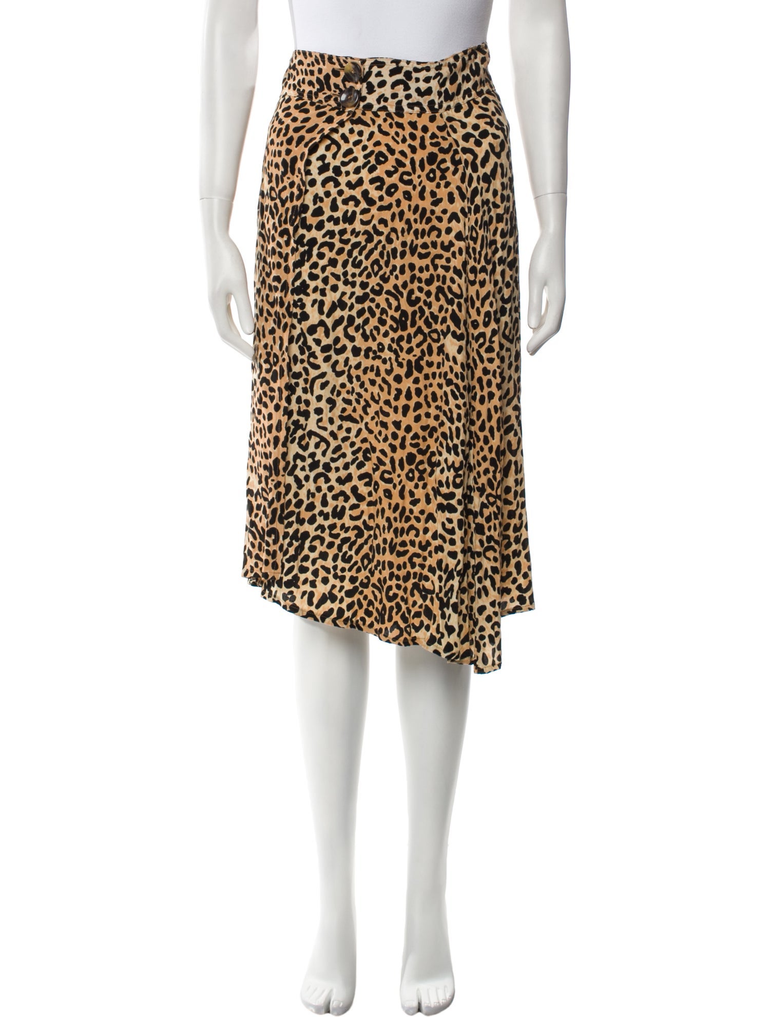 Faithfull The Brand Animal Print Knee-Length Skirt