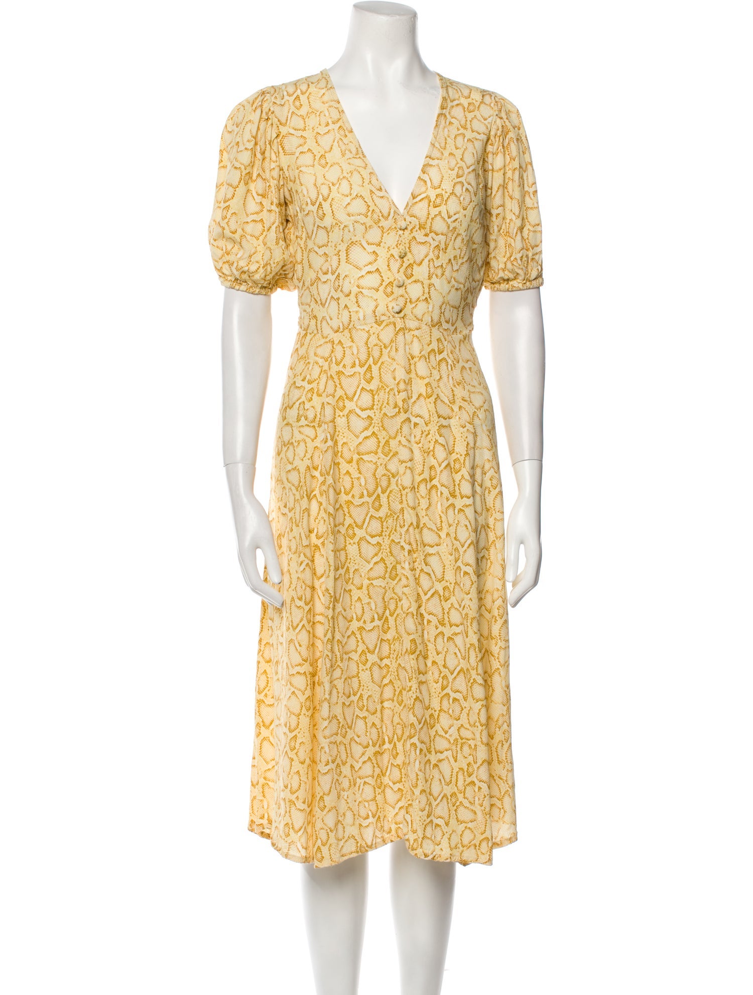 Faithfull The Brand Animal Print Midi Length Dress