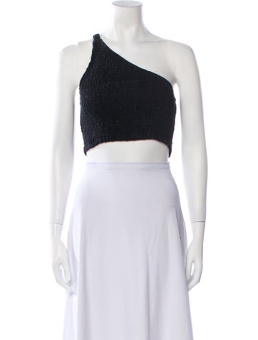 Faithfull The Brand Tops Linen One-Shoulder Crop Top Us0, UK4 | XS