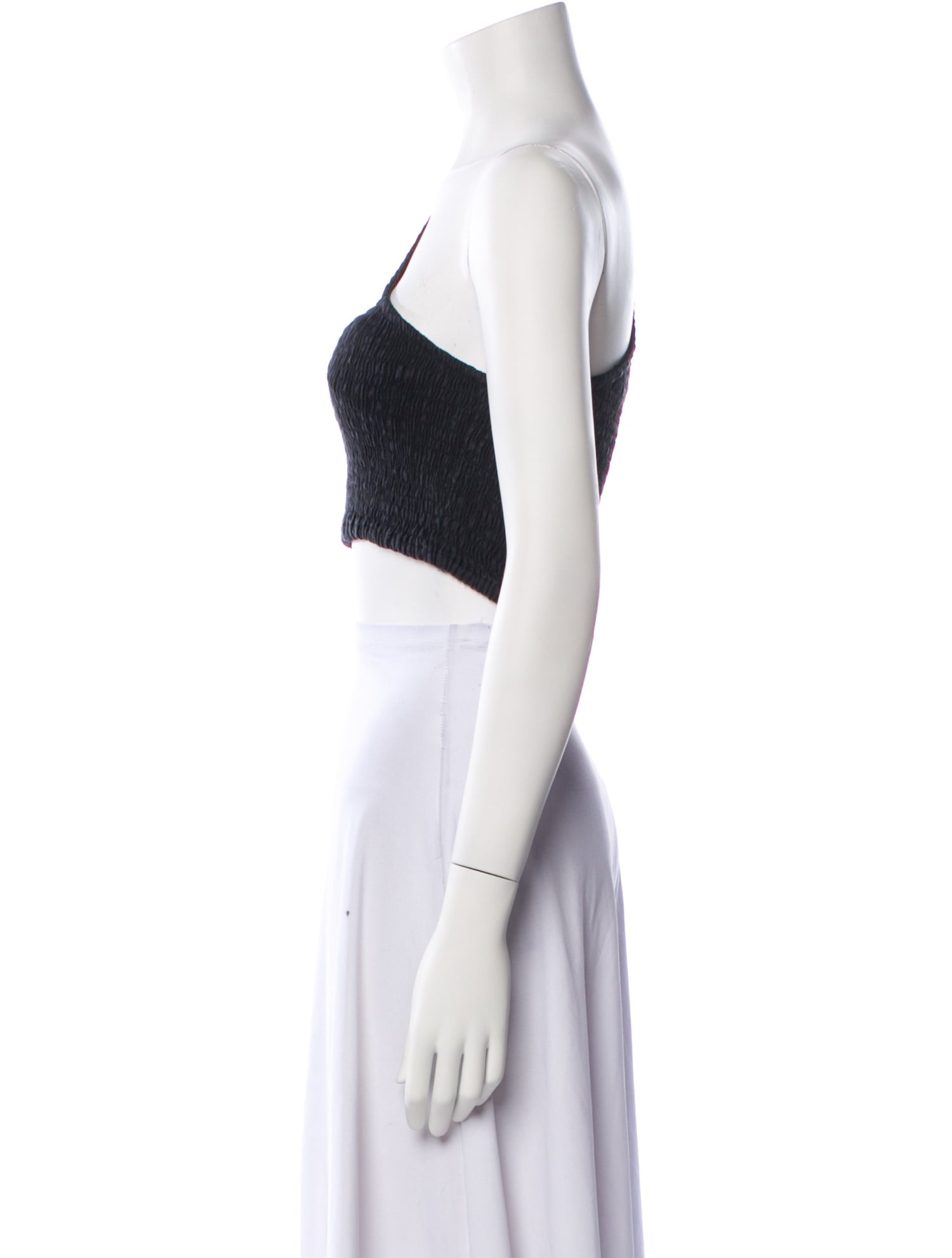 Faithfull The Brand Linen One-Shoulder Crop Top