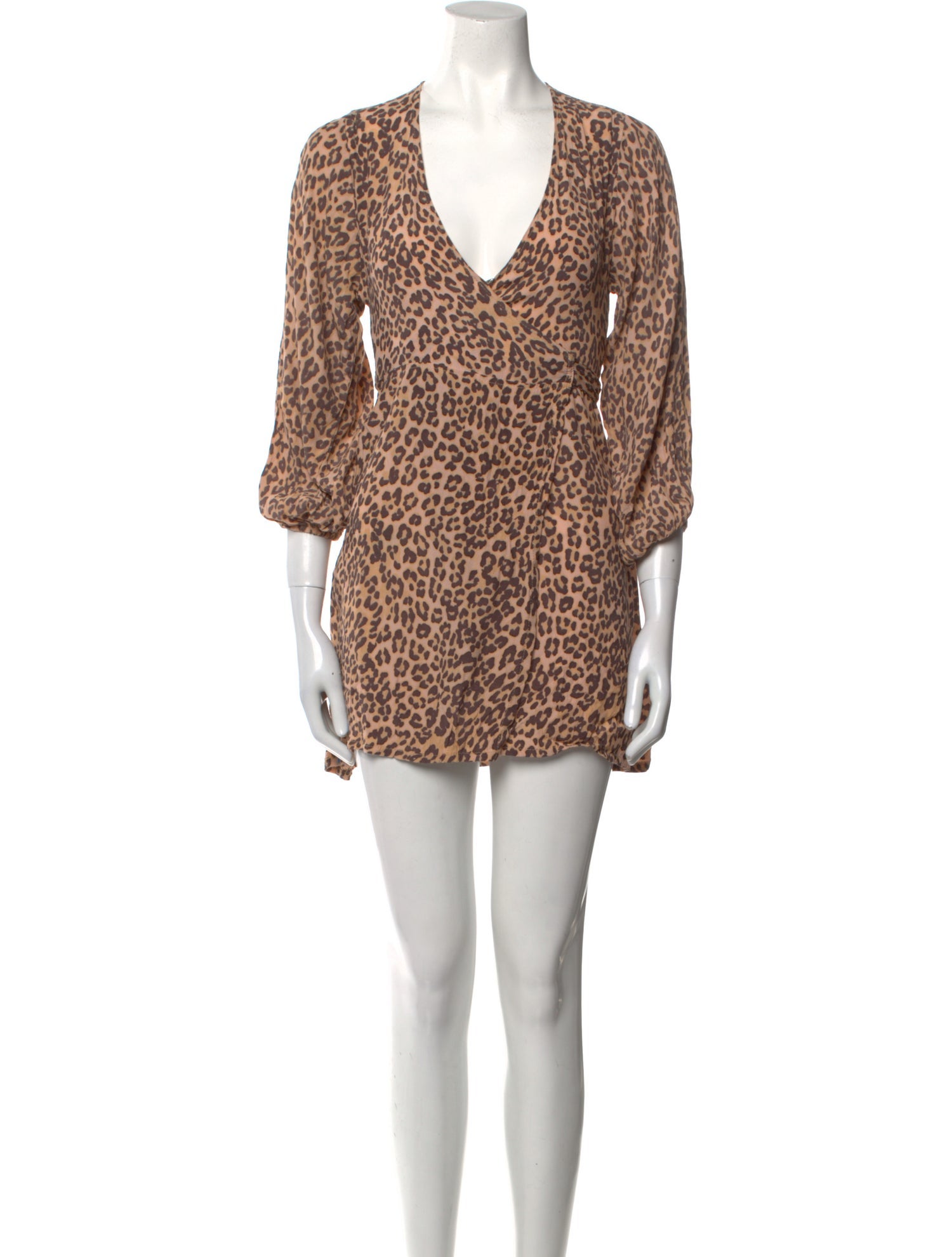 Faithfull The Brand Animal Print Mini Dress