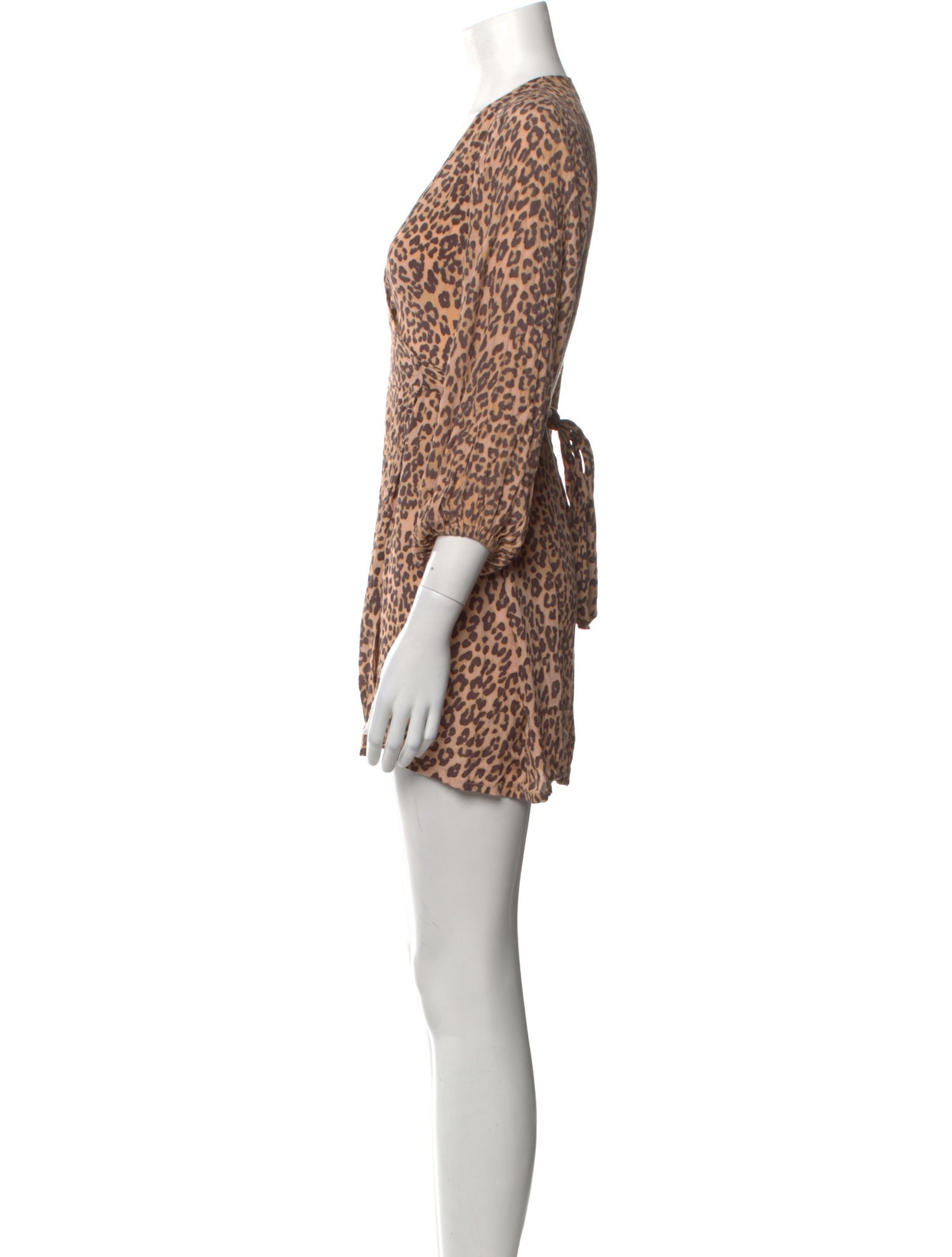 Faithfull The Brand Animal Print Mini Dress