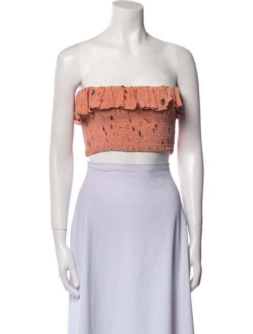 Faithfull The Brand Printed Strapless Crop Top