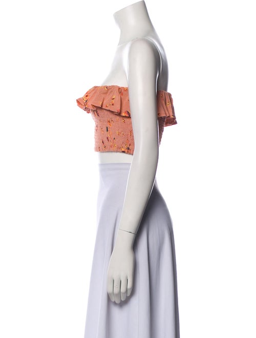 Faithfull The Brand Printed Strapless Crop Top