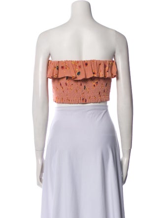 Faithfull The Brand Printed Strapless Crop Top