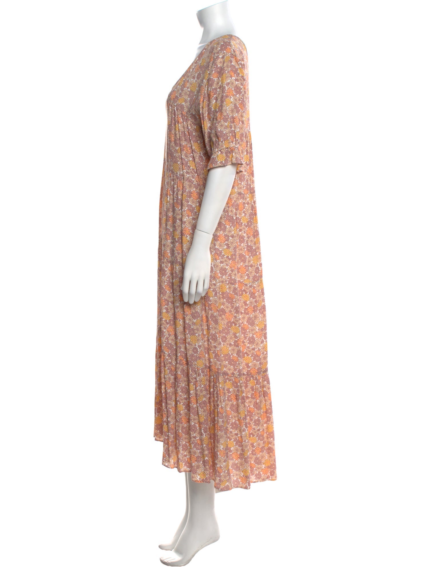 Faithfull The Brand Floral Print Long Dress