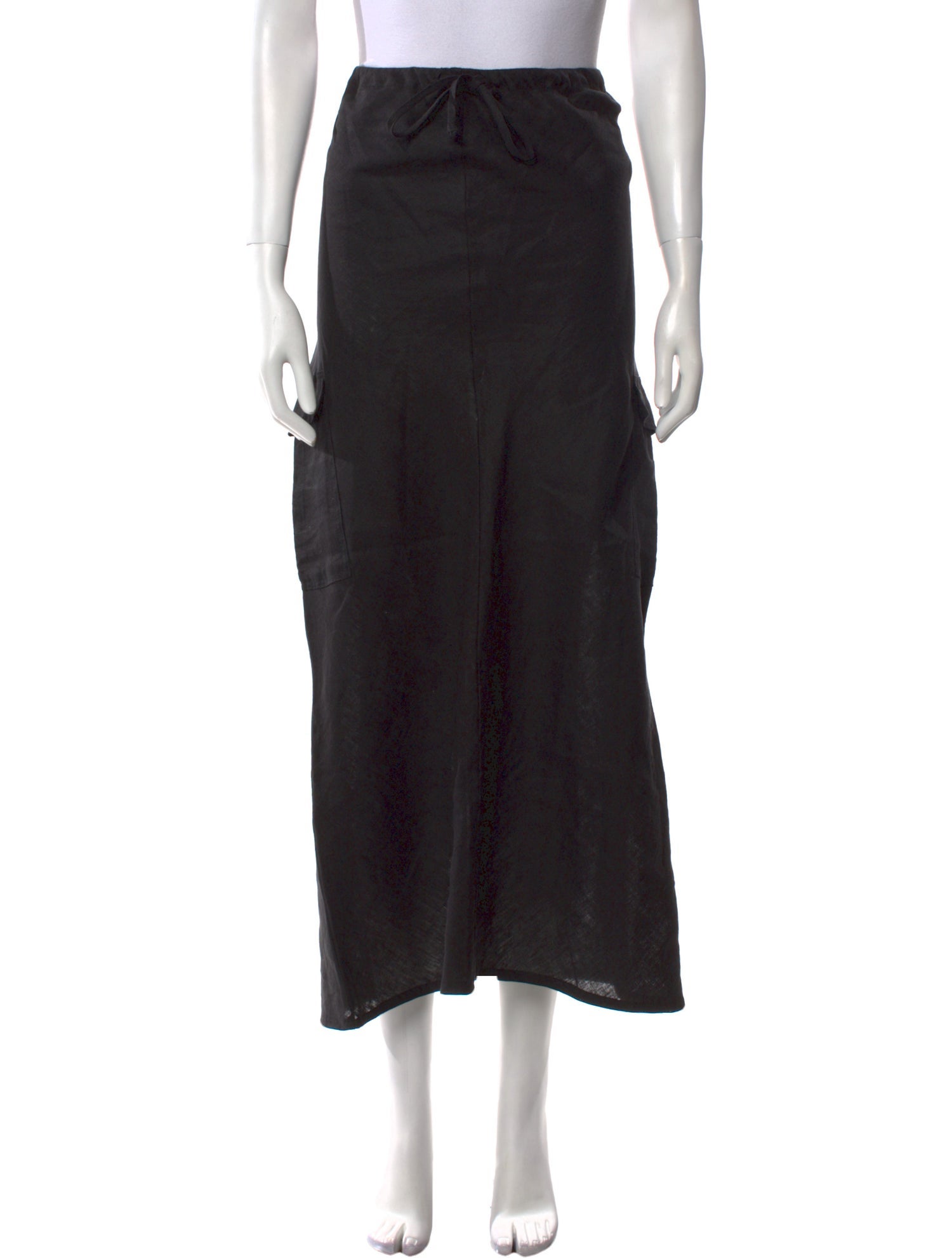 Faithfull The Brand Linen Midi Length Skirt