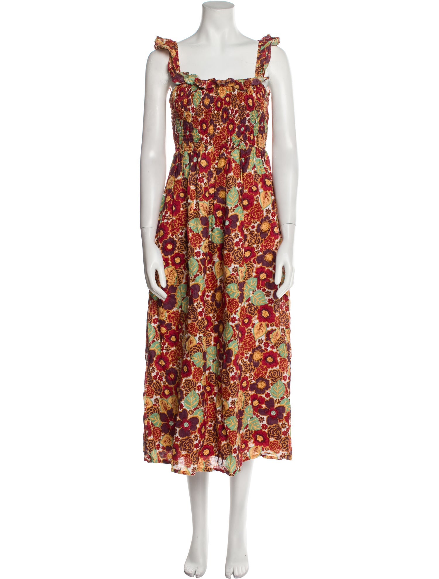 Faithfull The Brand Linen Midi Length Dress