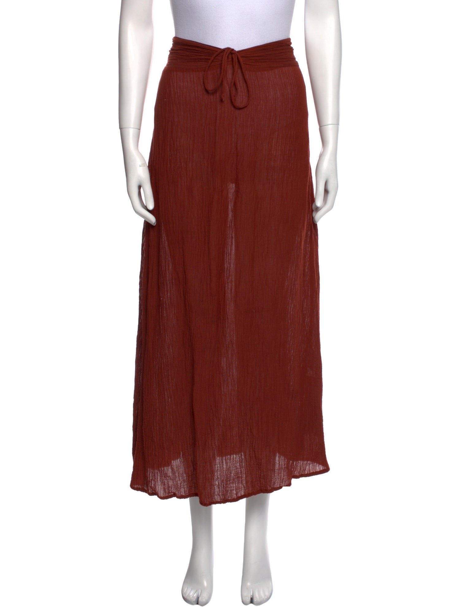 Faithfull The Brand Linen Midi Length Skirt