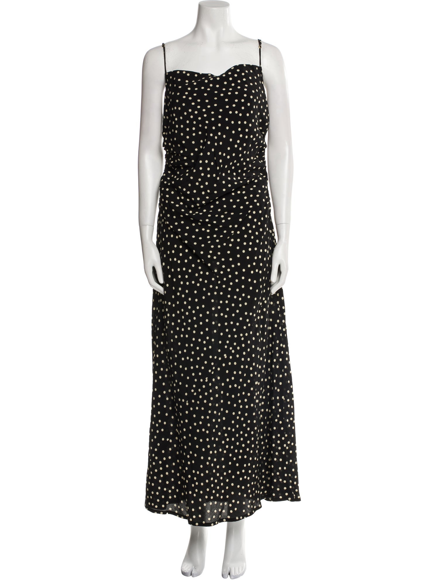 Faithfull The Brand Polka Dot Print Long Dress