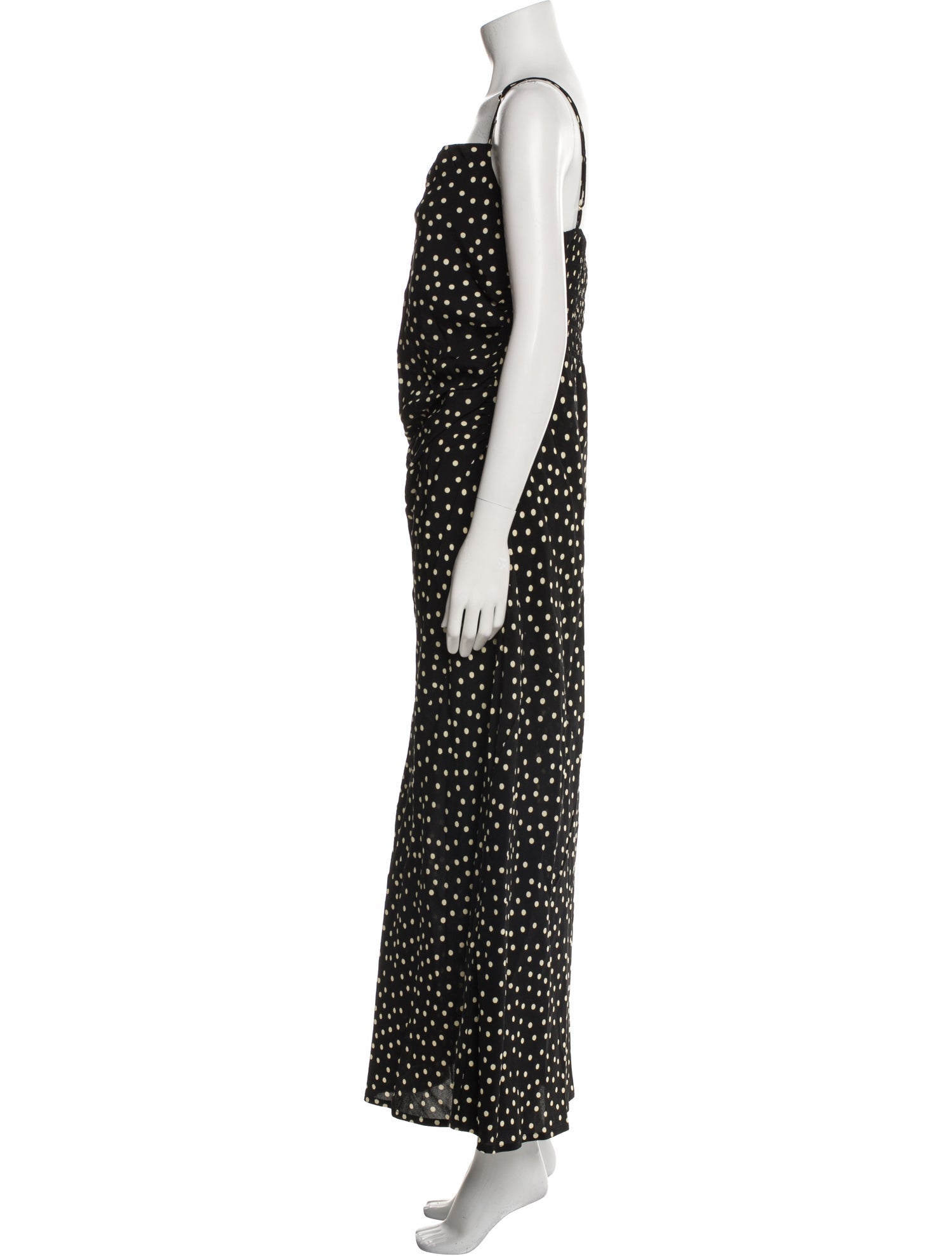 Faithfull The Brand Polka Dot Print Long Dress