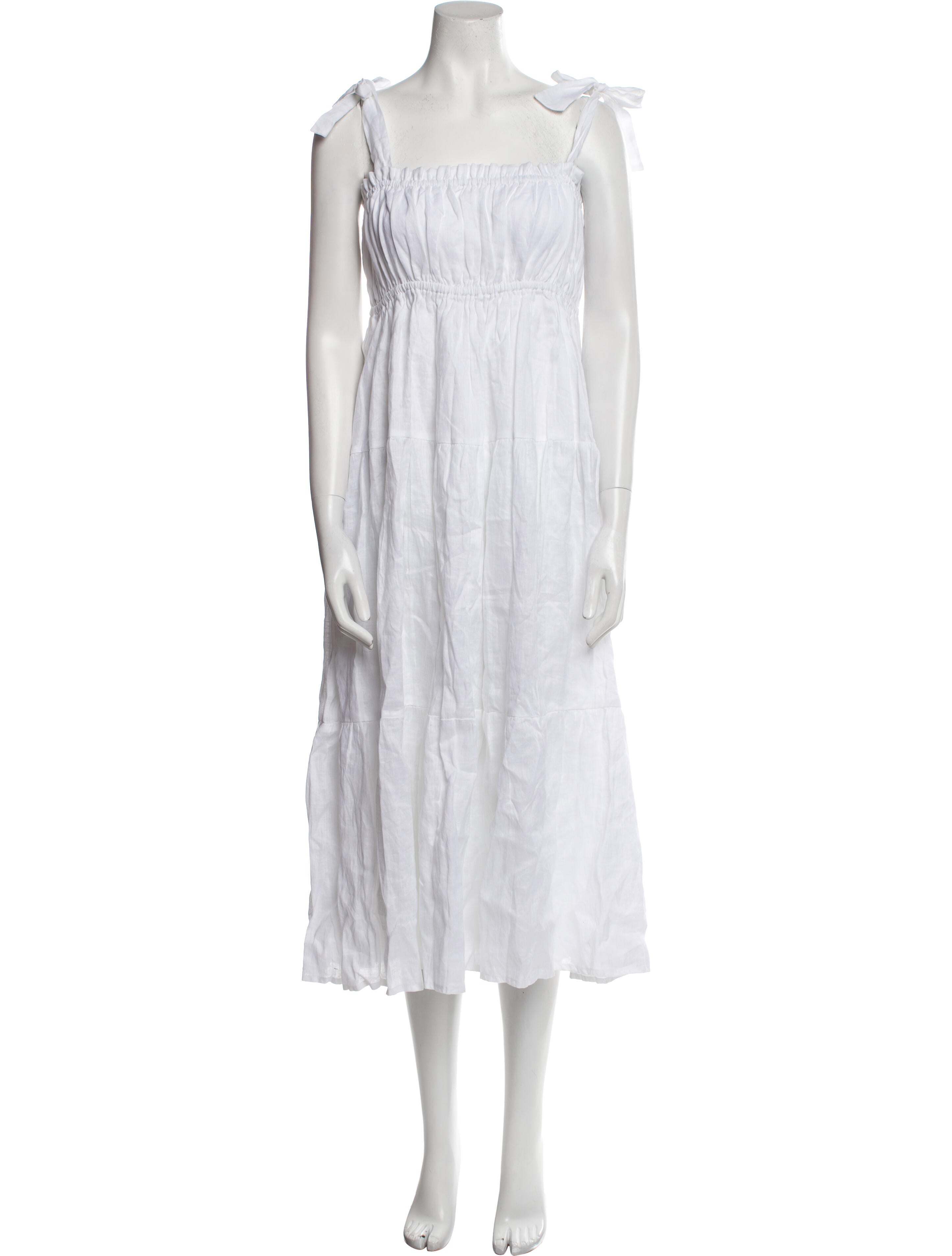 Faithfull The Brand Linen Midi Length Dress
