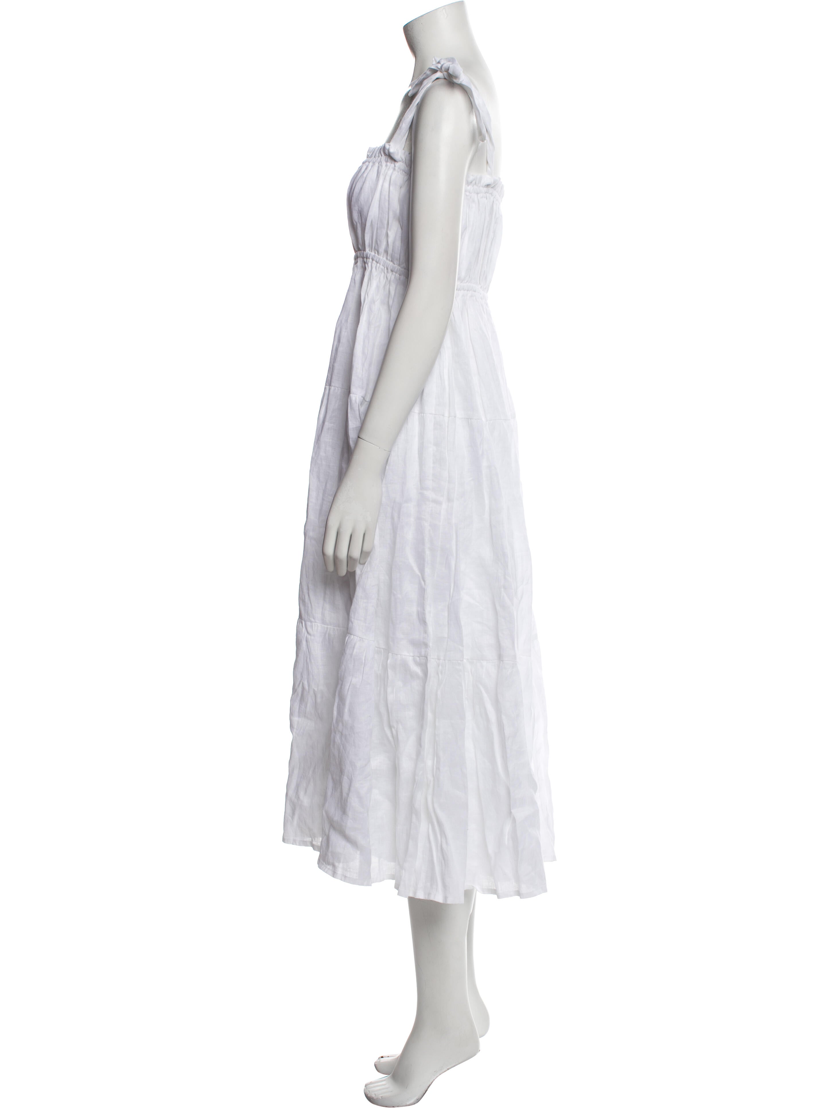 Faithfull The Brand Linen Midi Length Dress