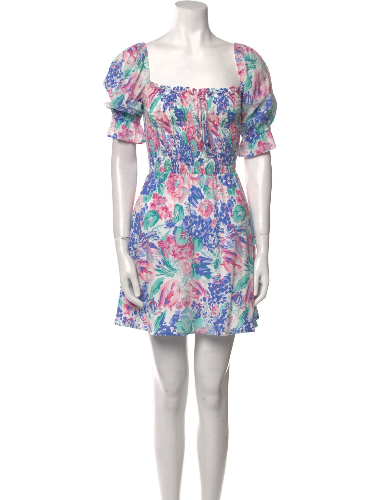 Faithfull The Brand Floral Print Mini Dress