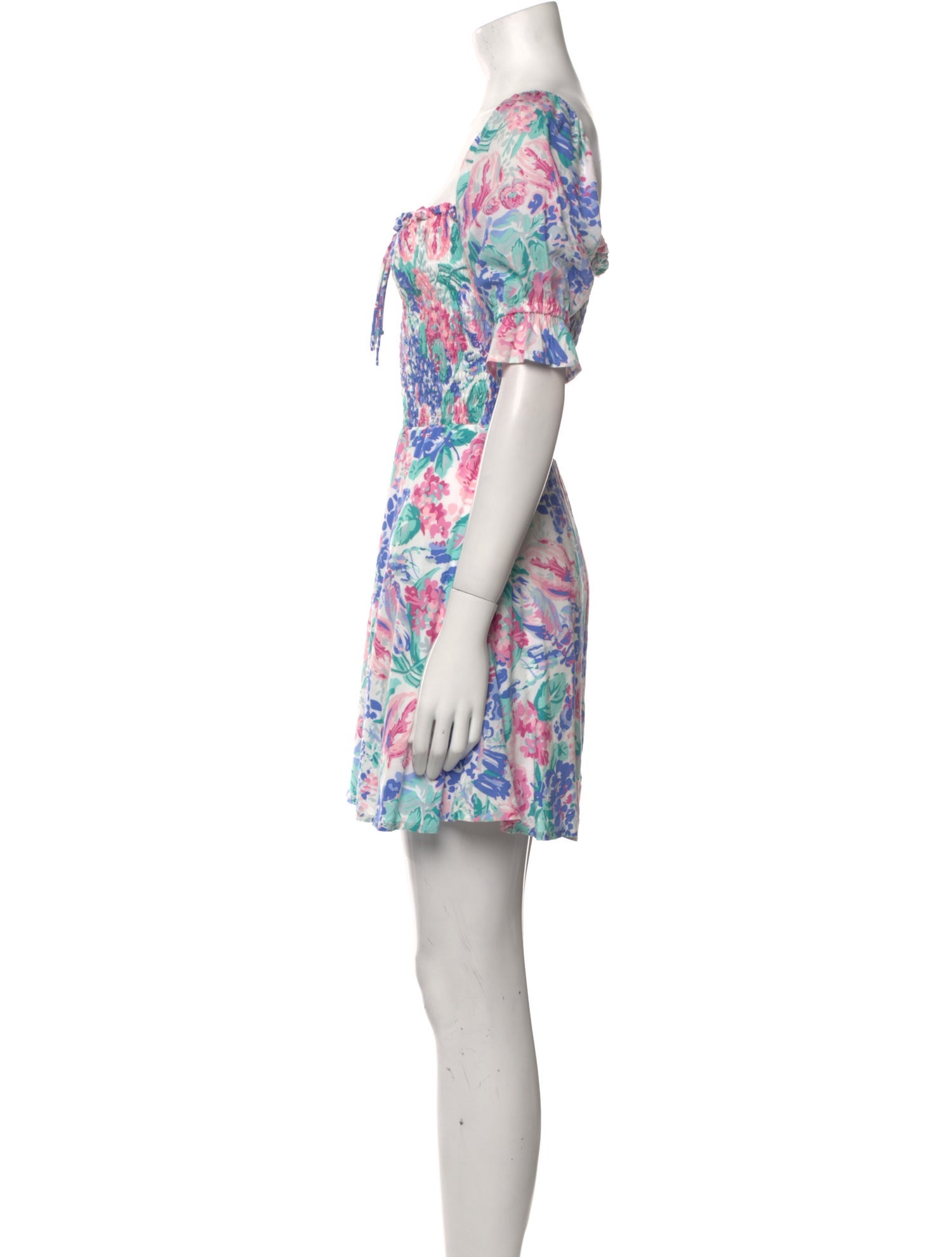 Faithfull The Brand Floral Print Mini Dress