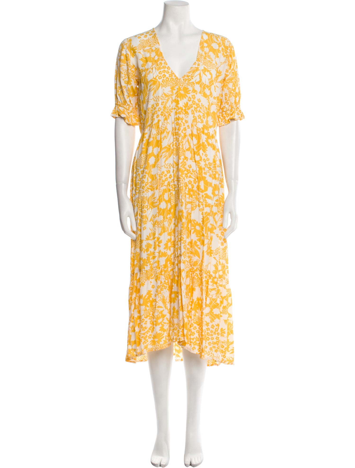 Faithfull The Brand Floral Print Long Dress