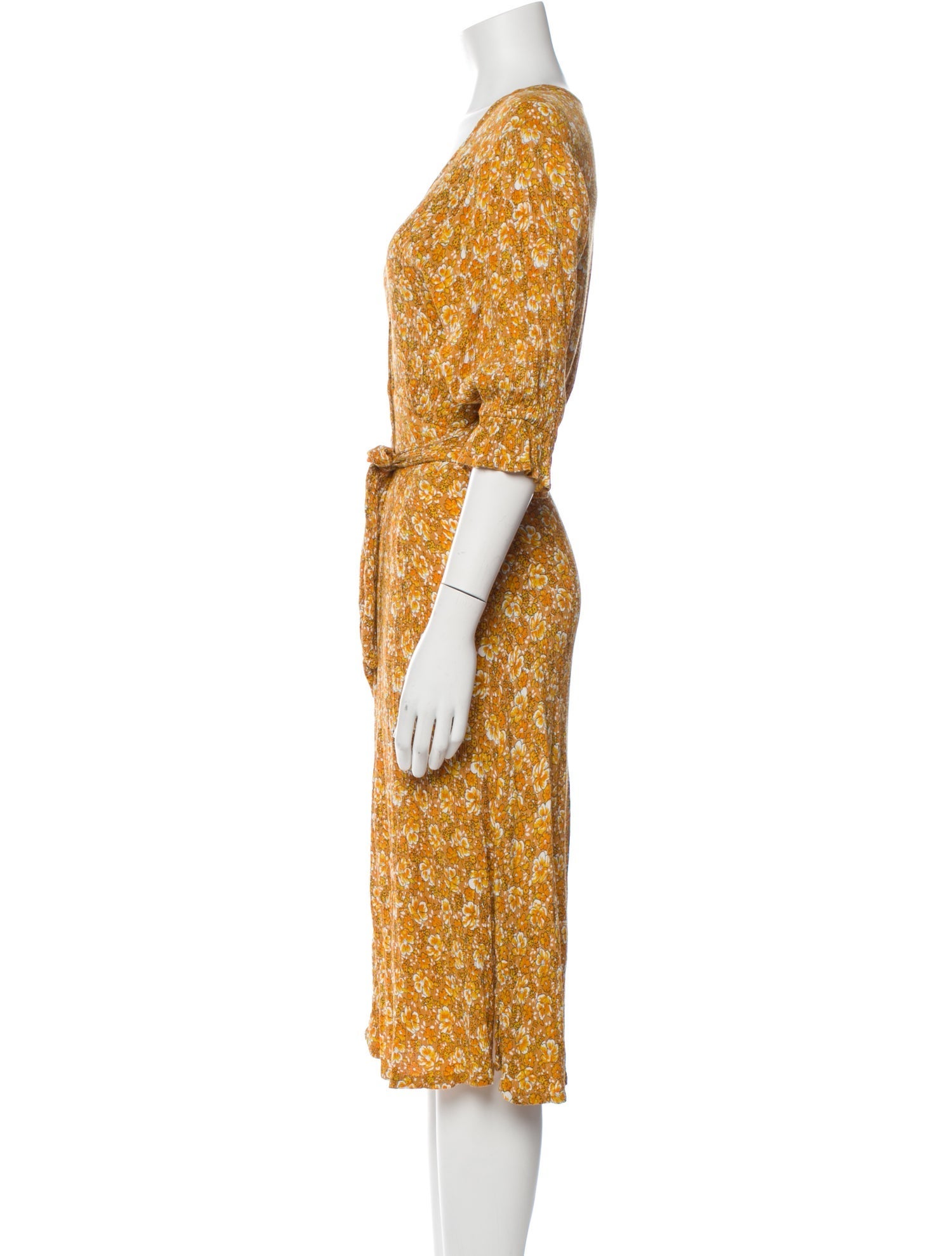 Faithfull The Brand Floral Print Midi Length Dress