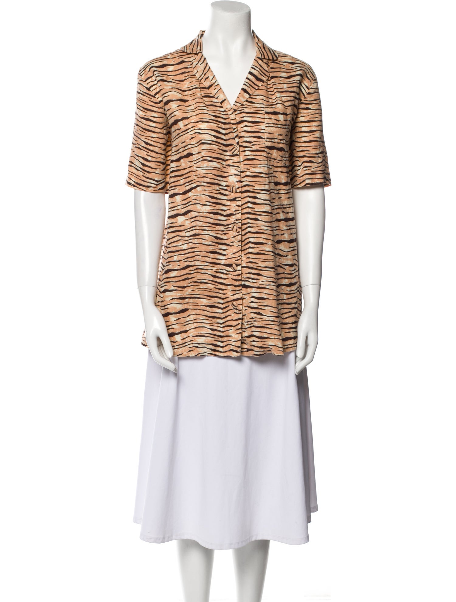Faithfull The Brand Linen Animal Print Tunic