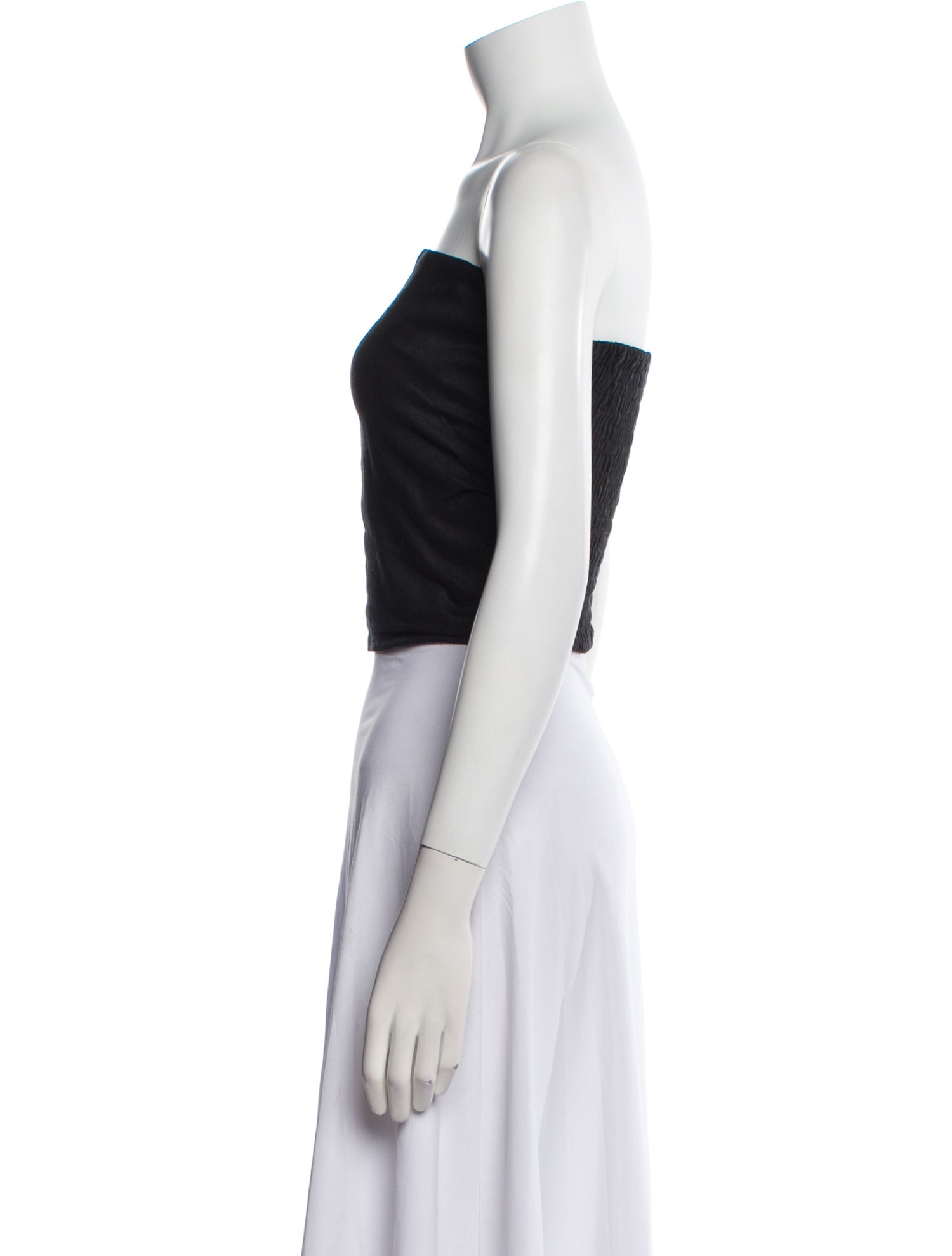 Faithfull The Brand Linen Strapless Crop Top