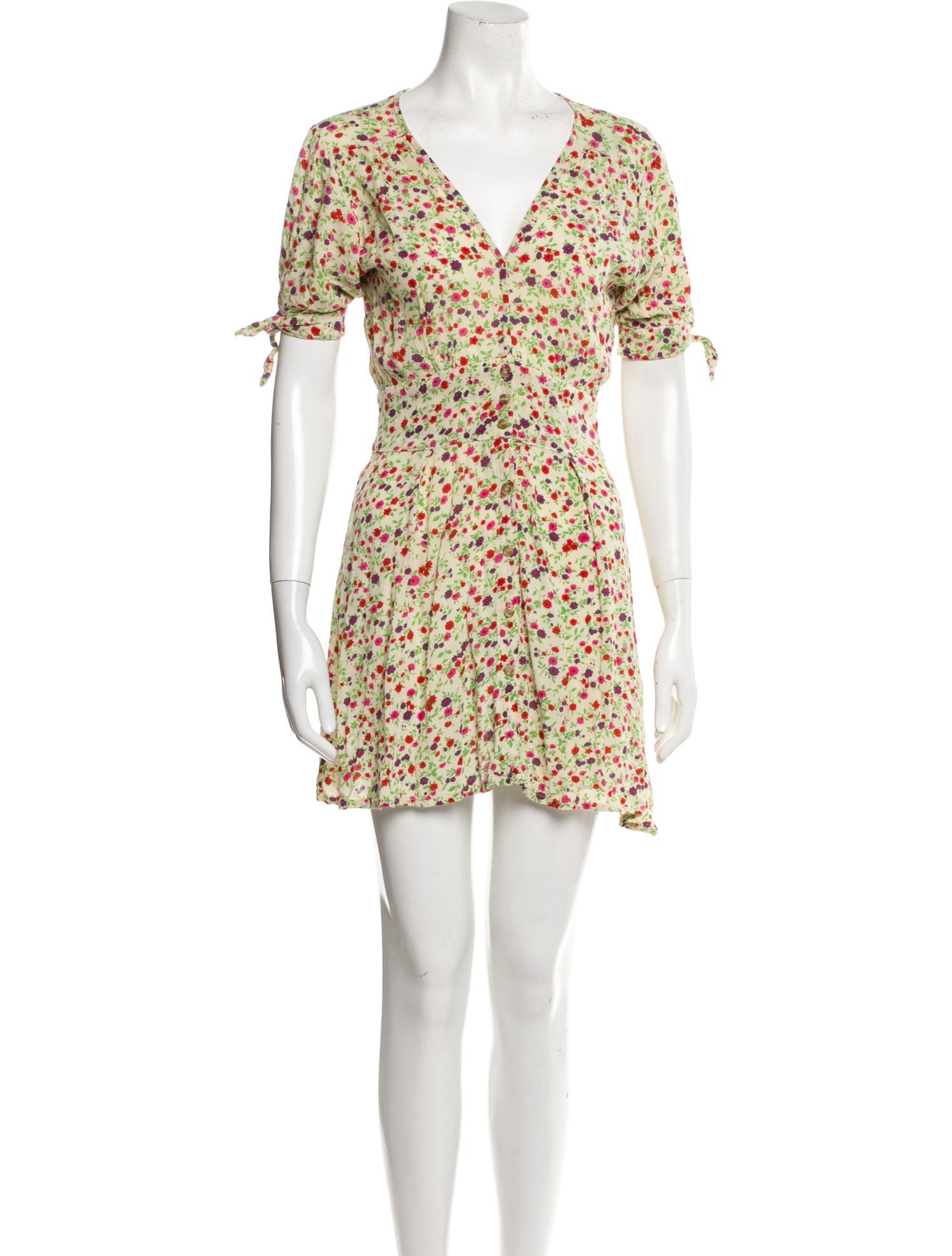 Faithfull The Brand Floral Print Mini Dress
