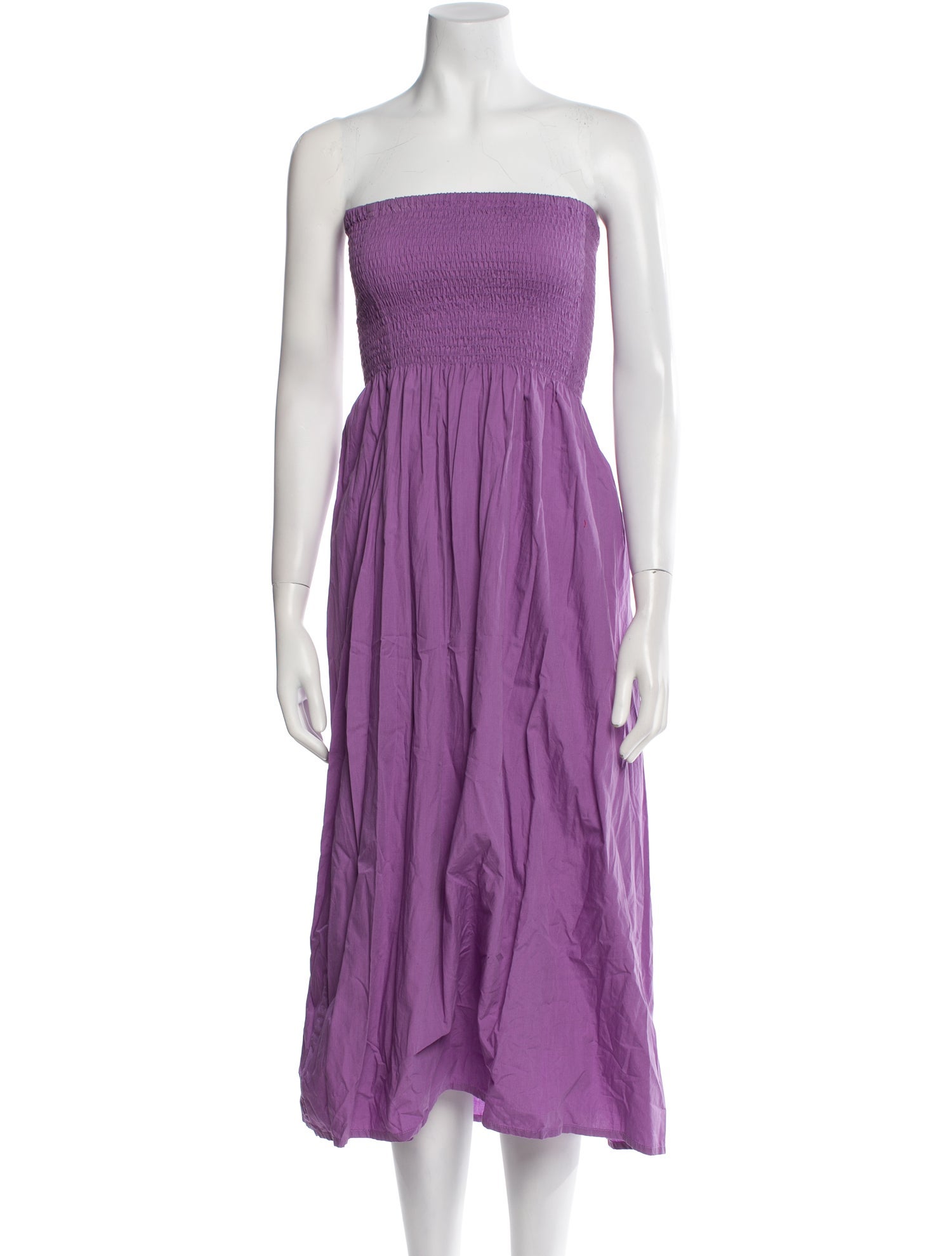 Faithfull The Brand Strapless Knee-Length Dress