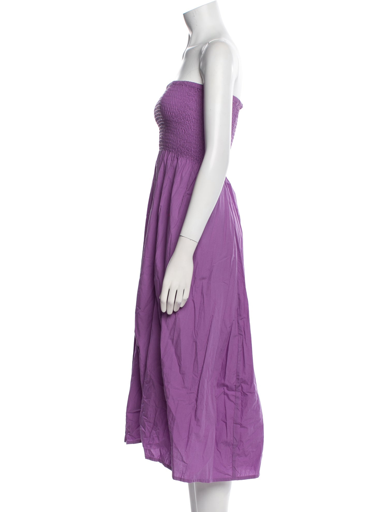 Faithfull The Brand Strapless Knee-Length Dress