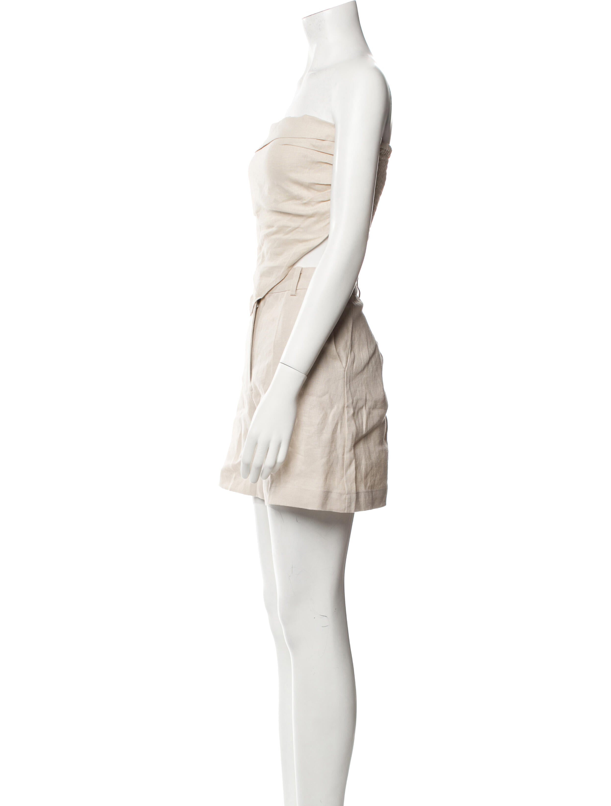 Faithfull The Brand Linen Pleated Accents Short Set w/ Tags