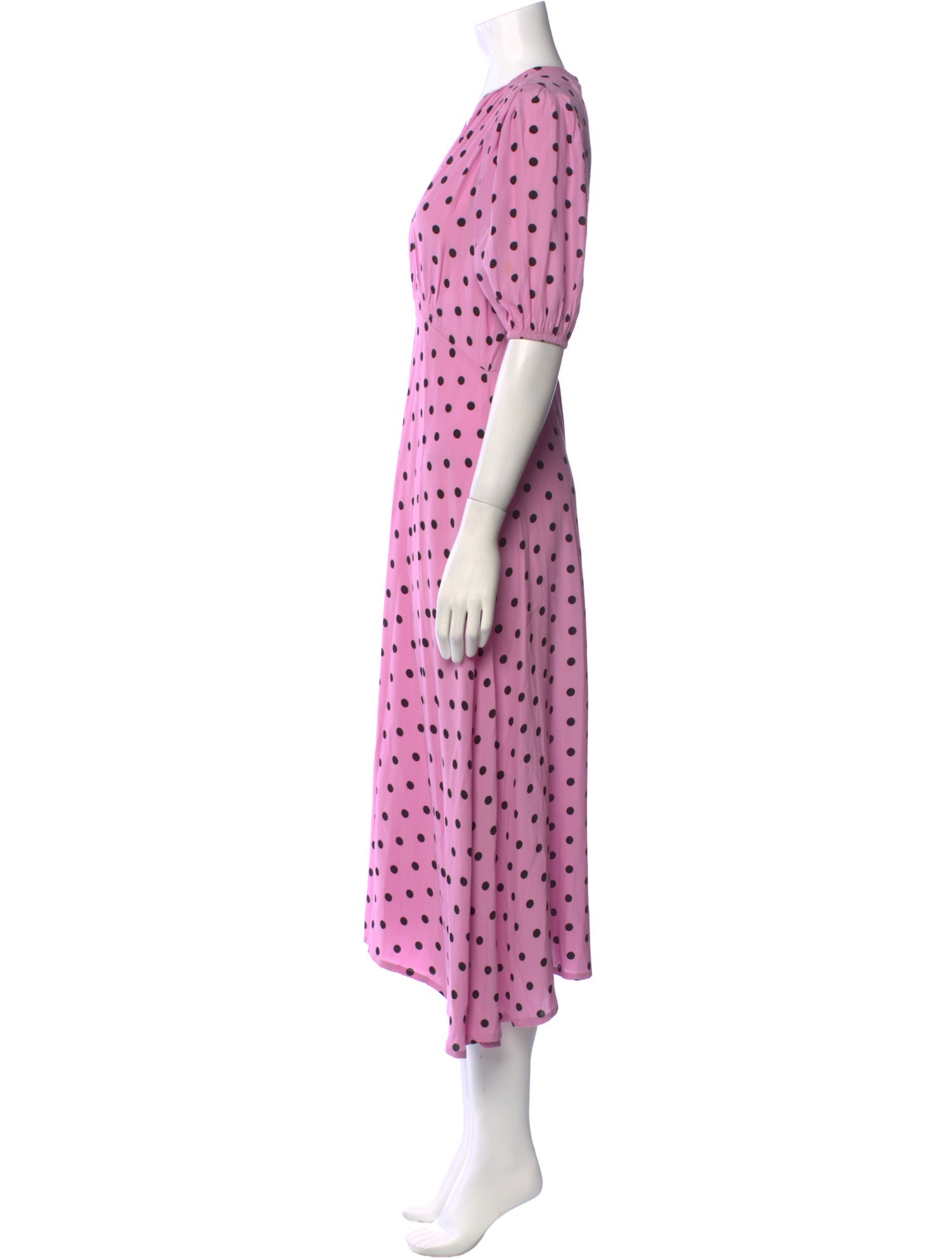 Faithfull The Brand Polka Dot Print Long Dress