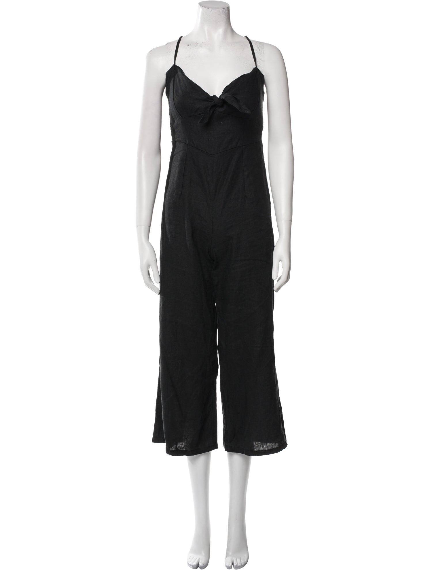 Faithfull The Brand Linen V-Neck Jumpsuit