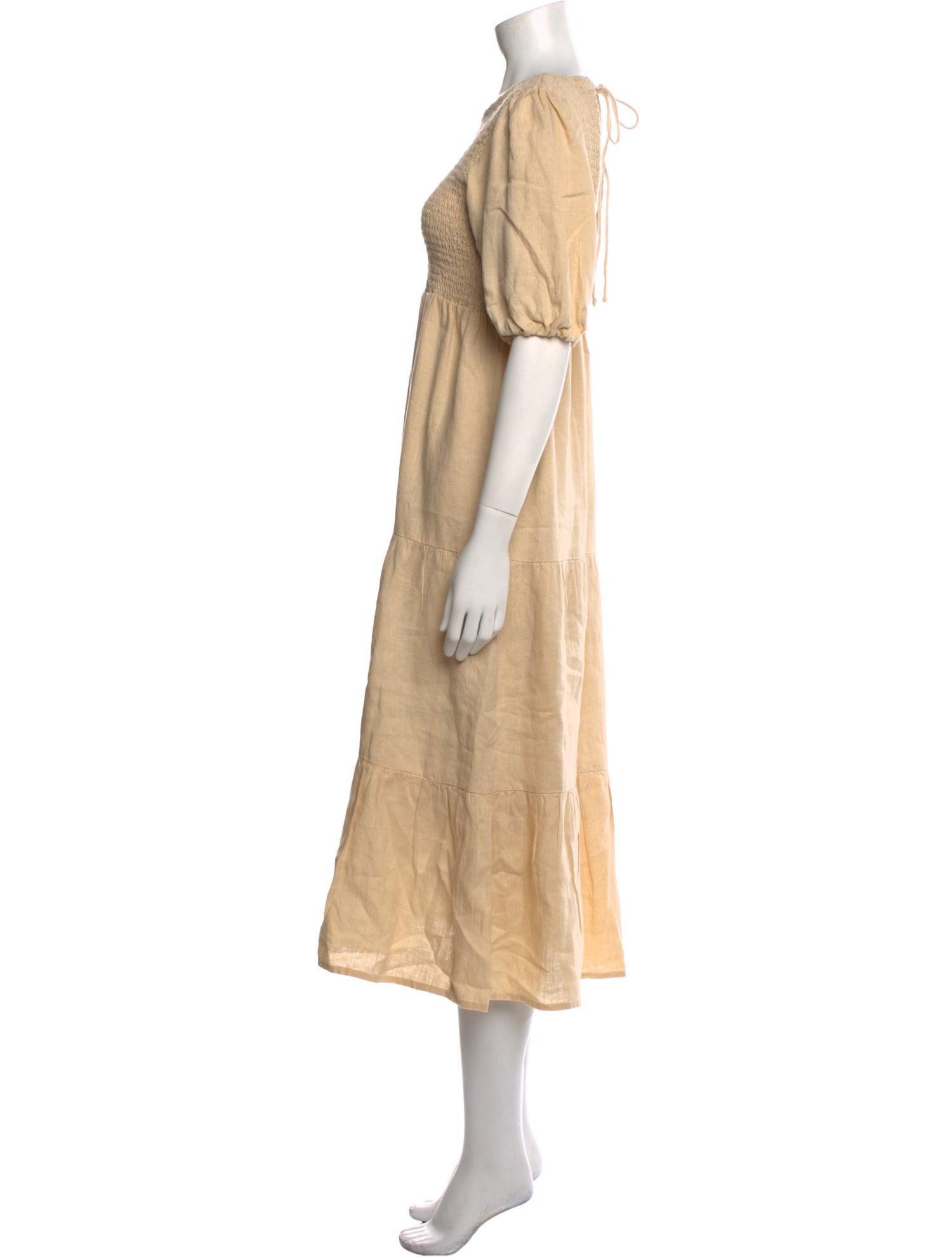 Faithfull The Brand Linen Midi Length Dress