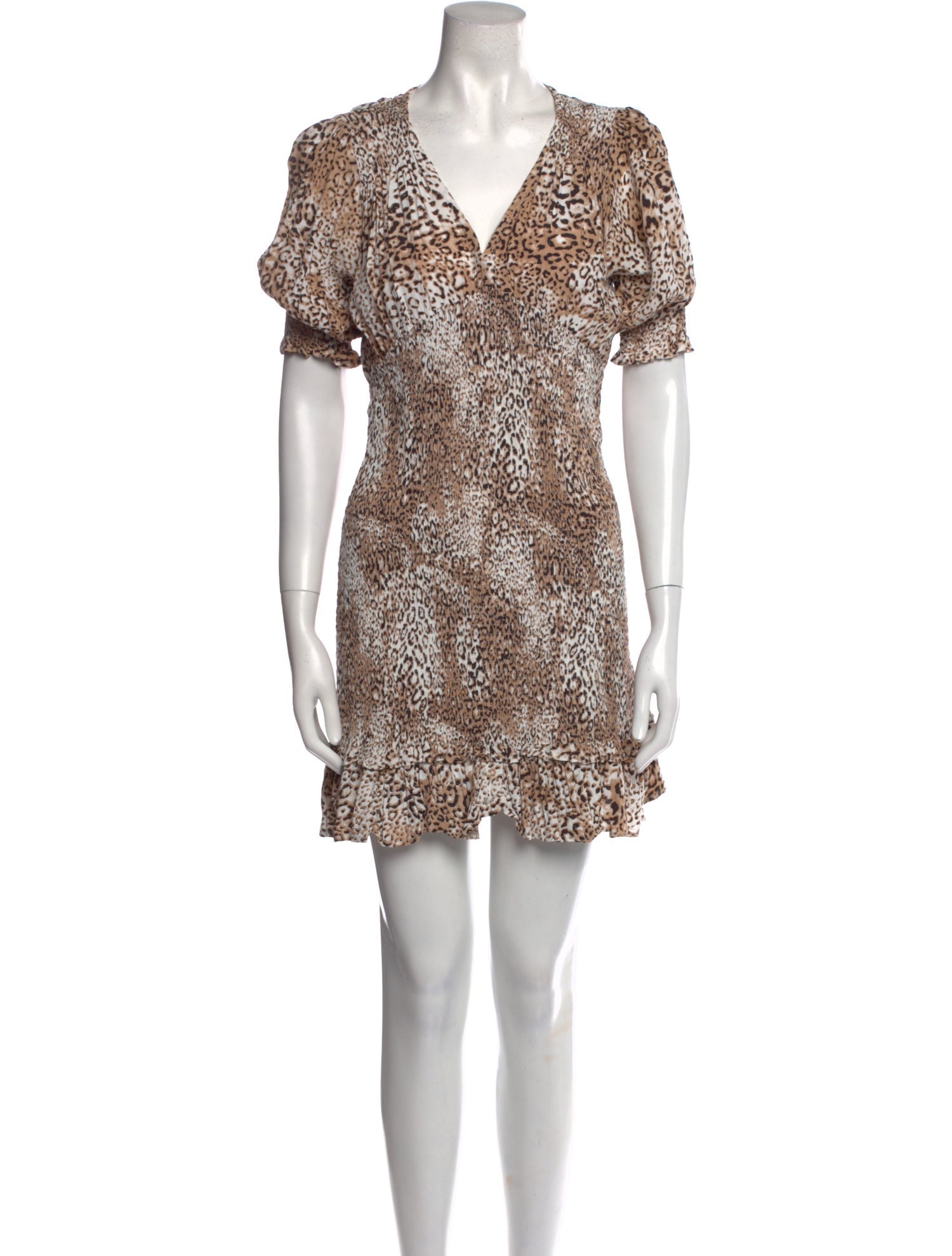 Faithfull The Brand Animal Print Mini Dress