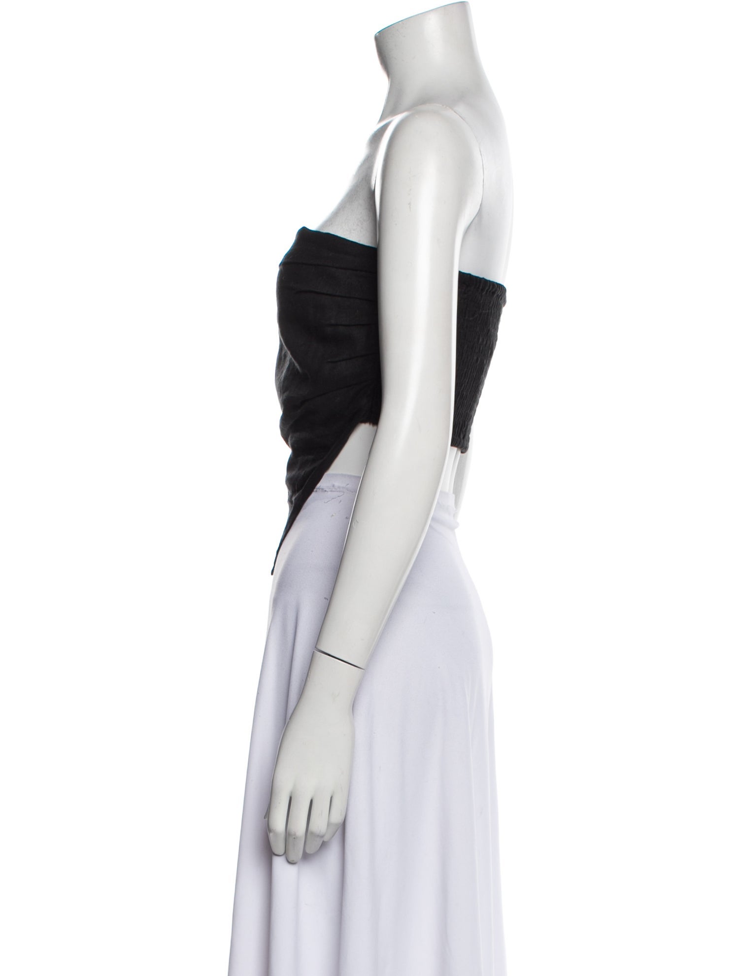 Faithfull The Brand Linen Strapless Crop Top