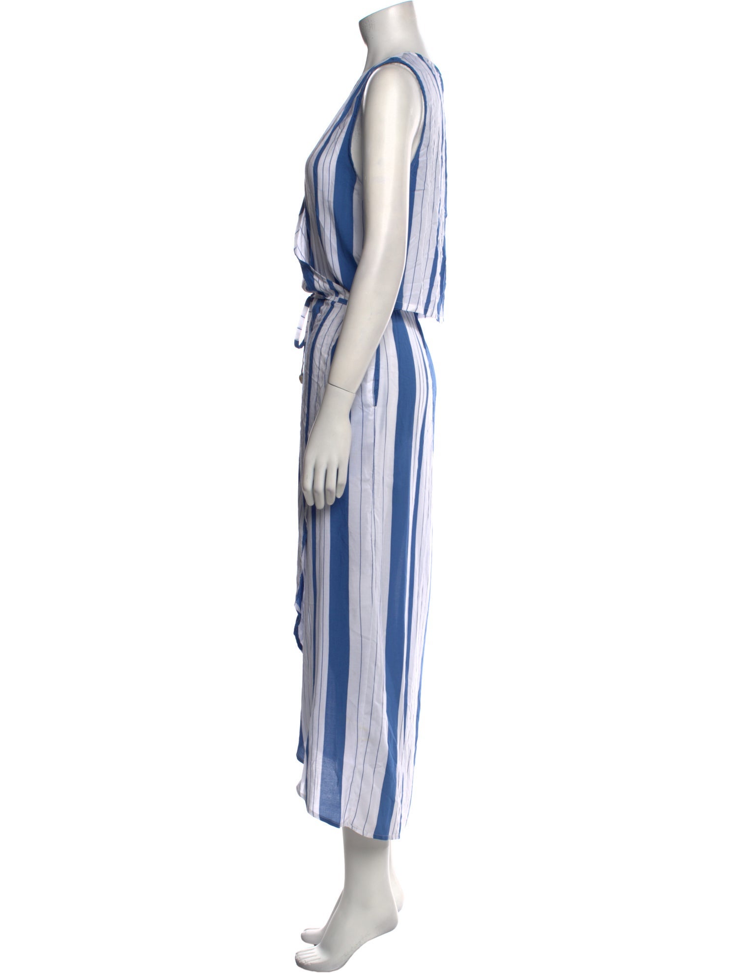 Faithfull The Brand Striped Midi Length Dress