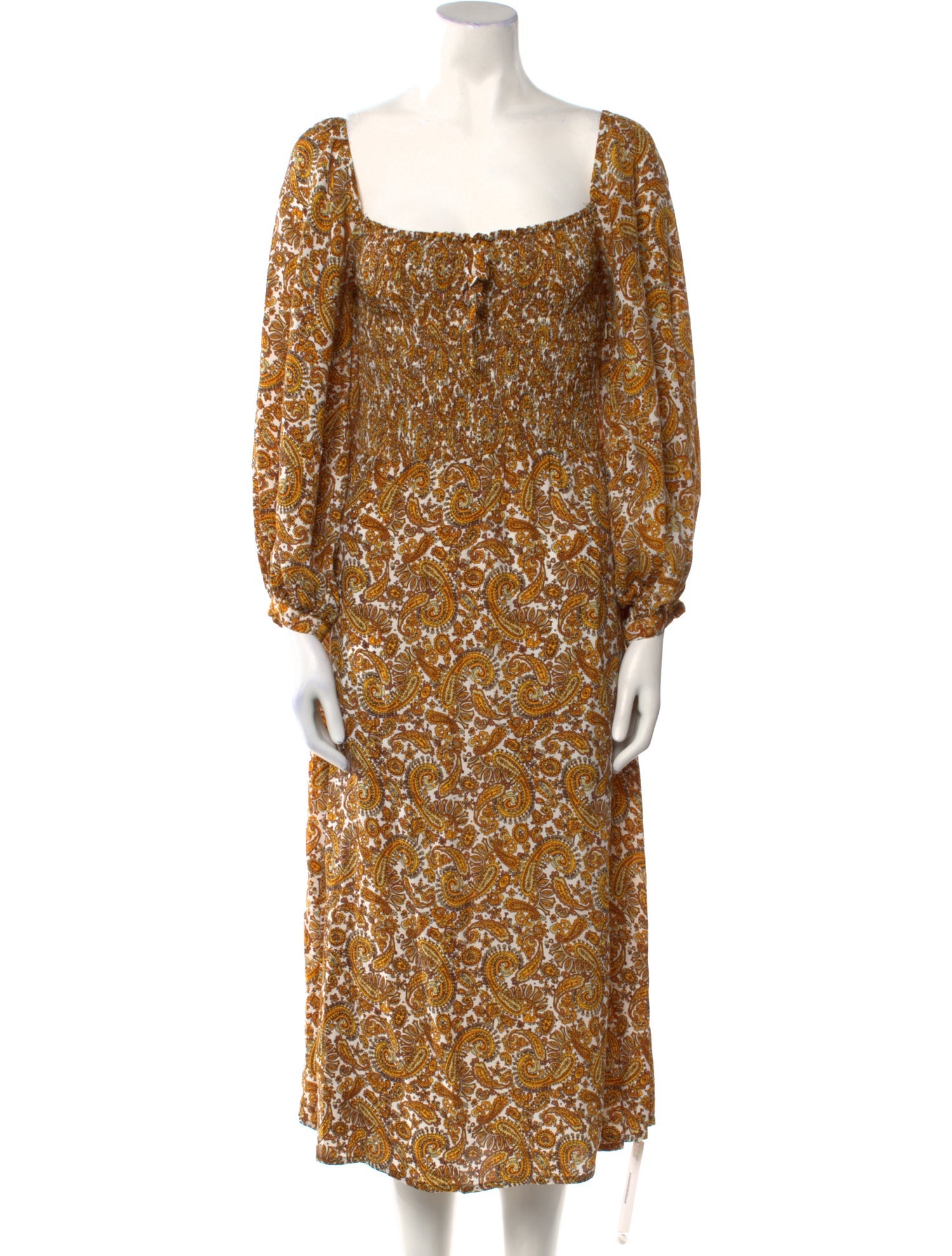 Faithfull The Brand Paisley Print Midi Length Dress