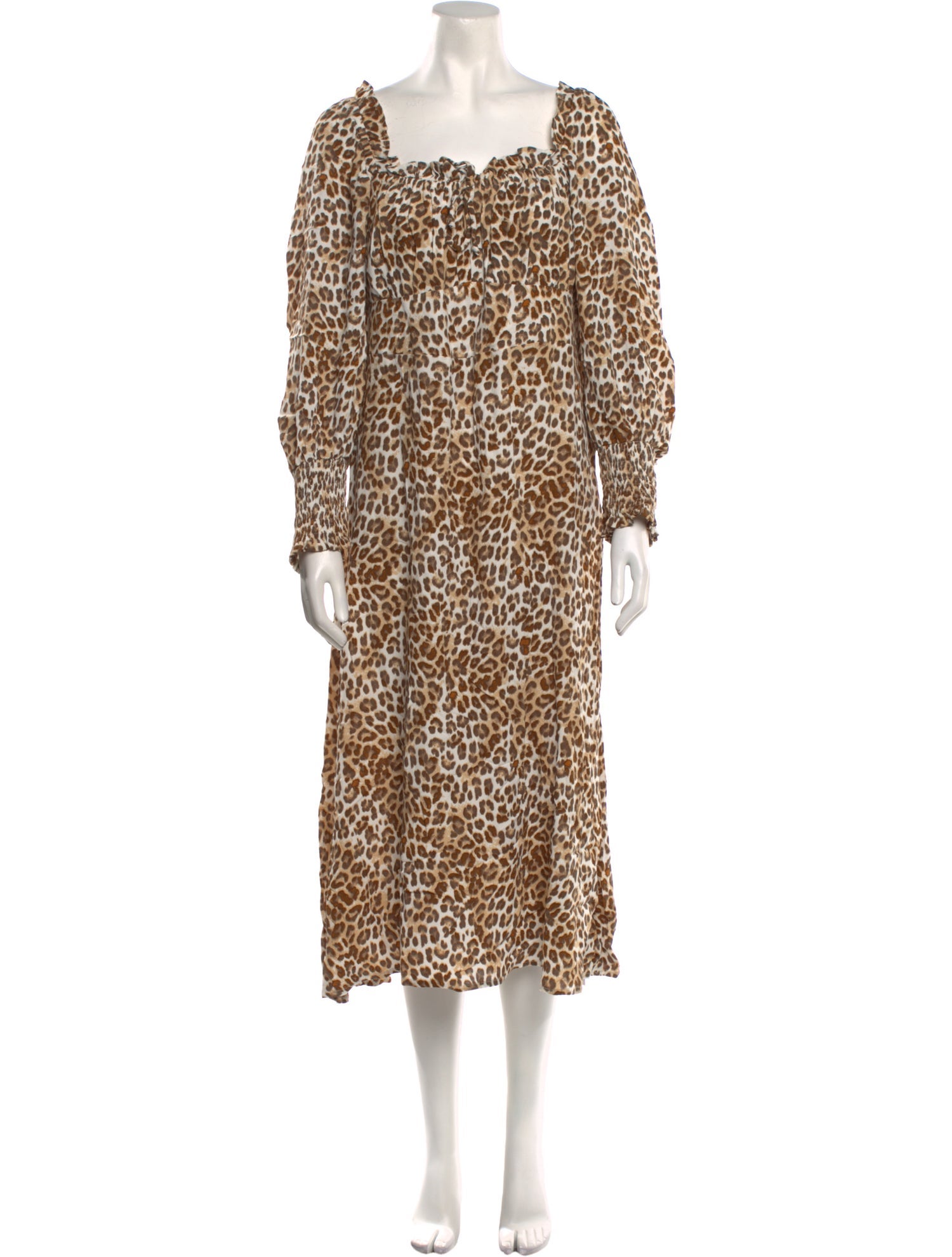 Faithfull The Brand Animal Print Long Dress
