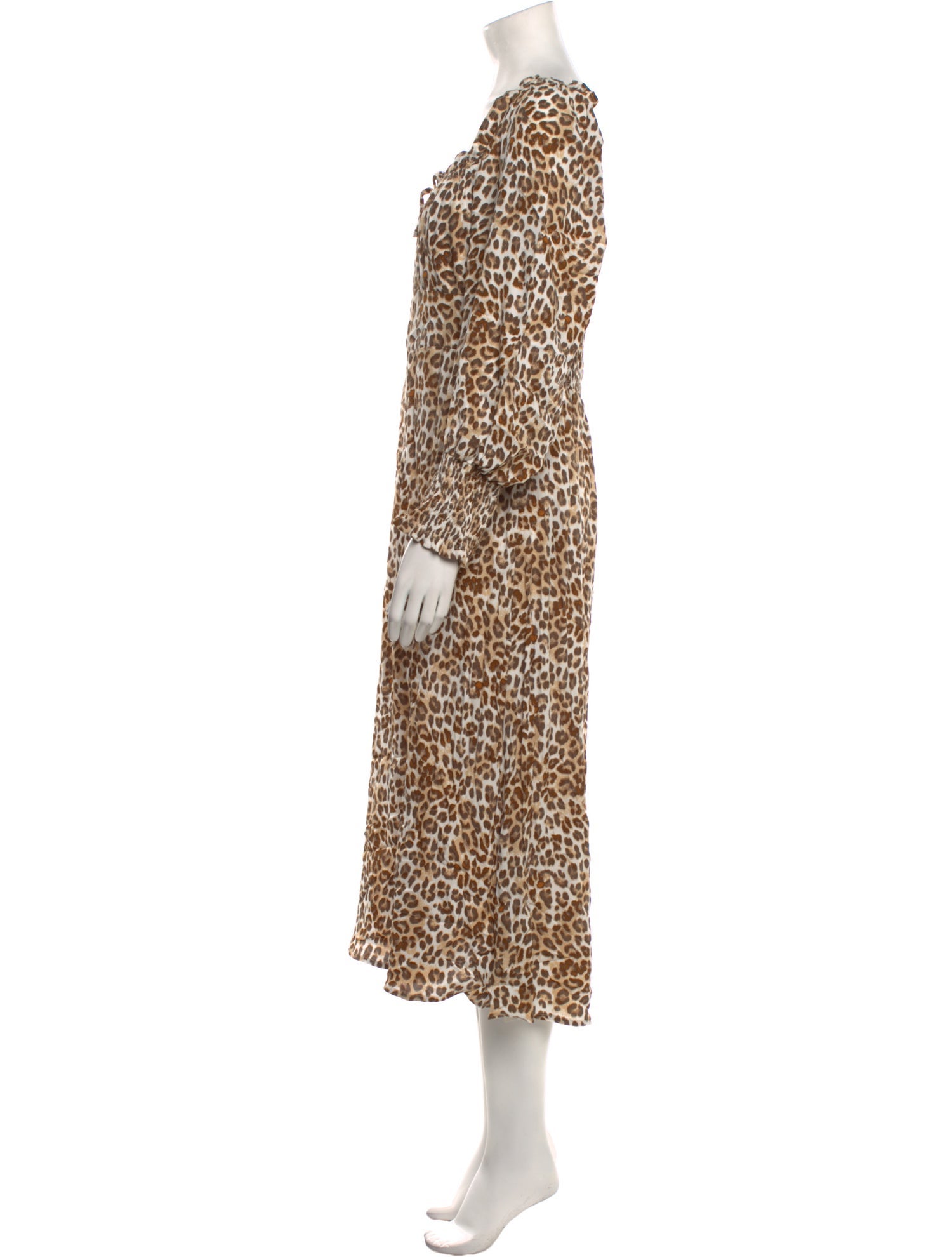 Faithfull The Brand Animal Print Long Dress