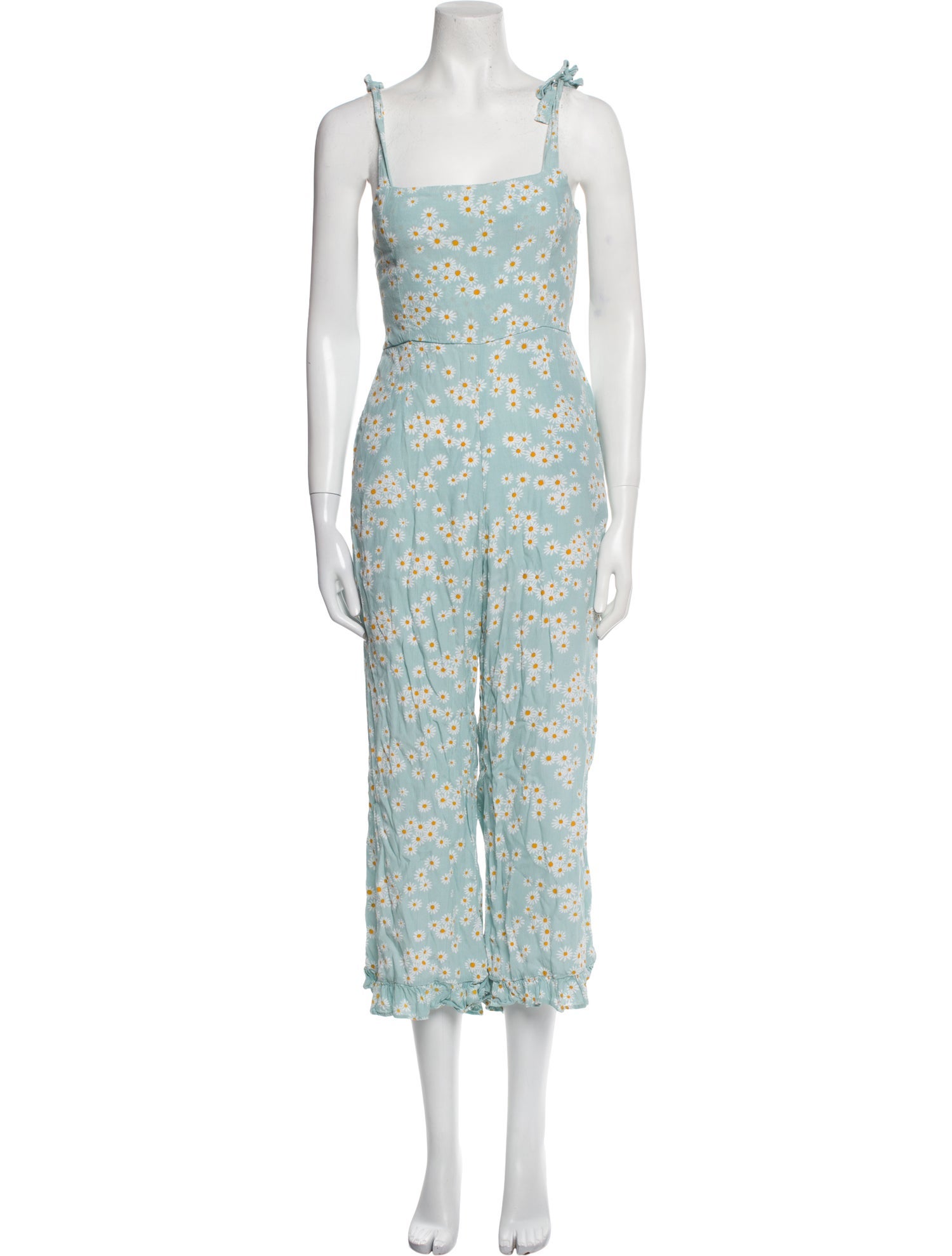 Faithfull The Brand Floral Print Square Neckline Jumpsuit